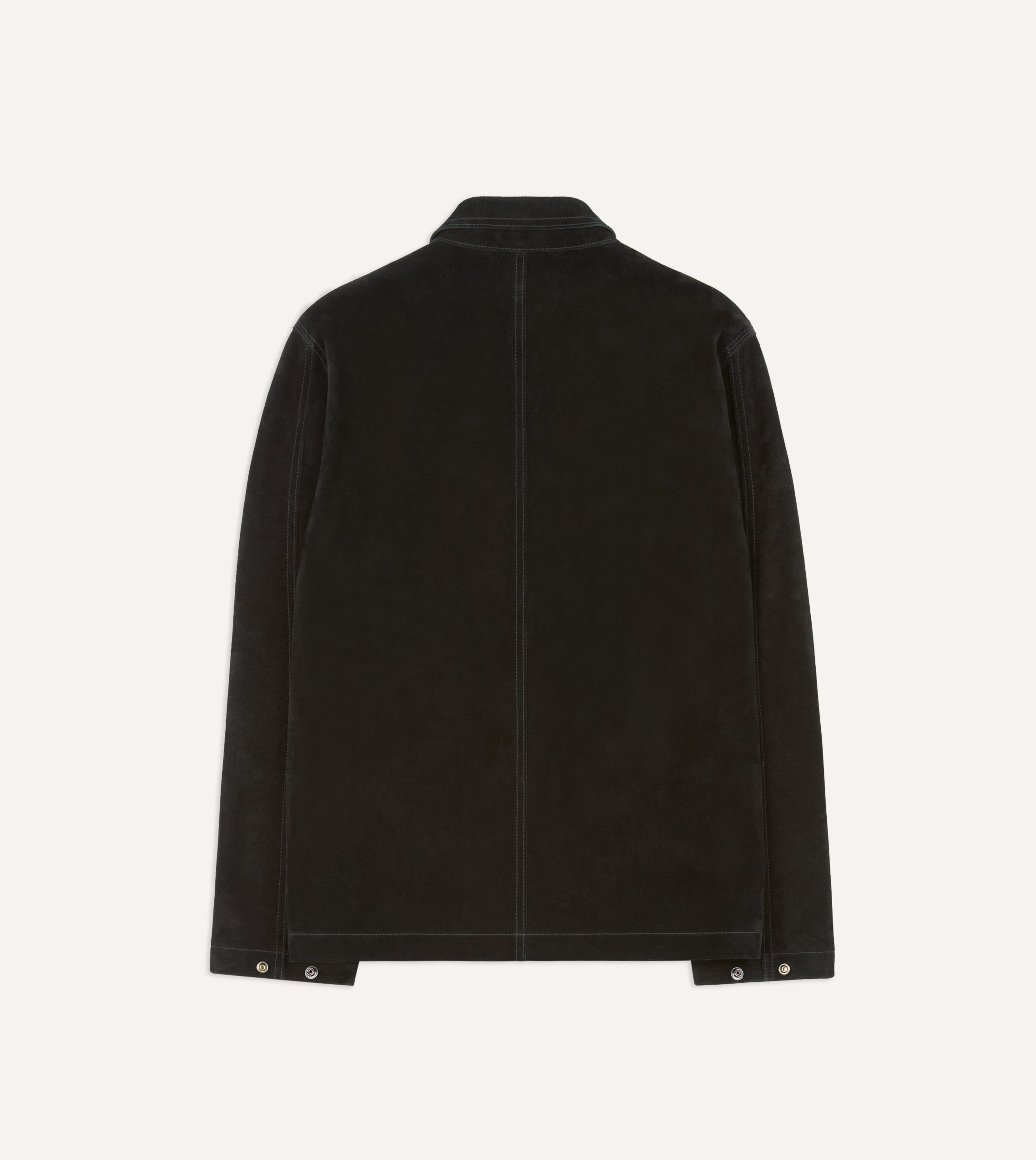 Drake's by A. Levine Black Heavyweight Suede Five-Pocket Chore Jacket - Image 8