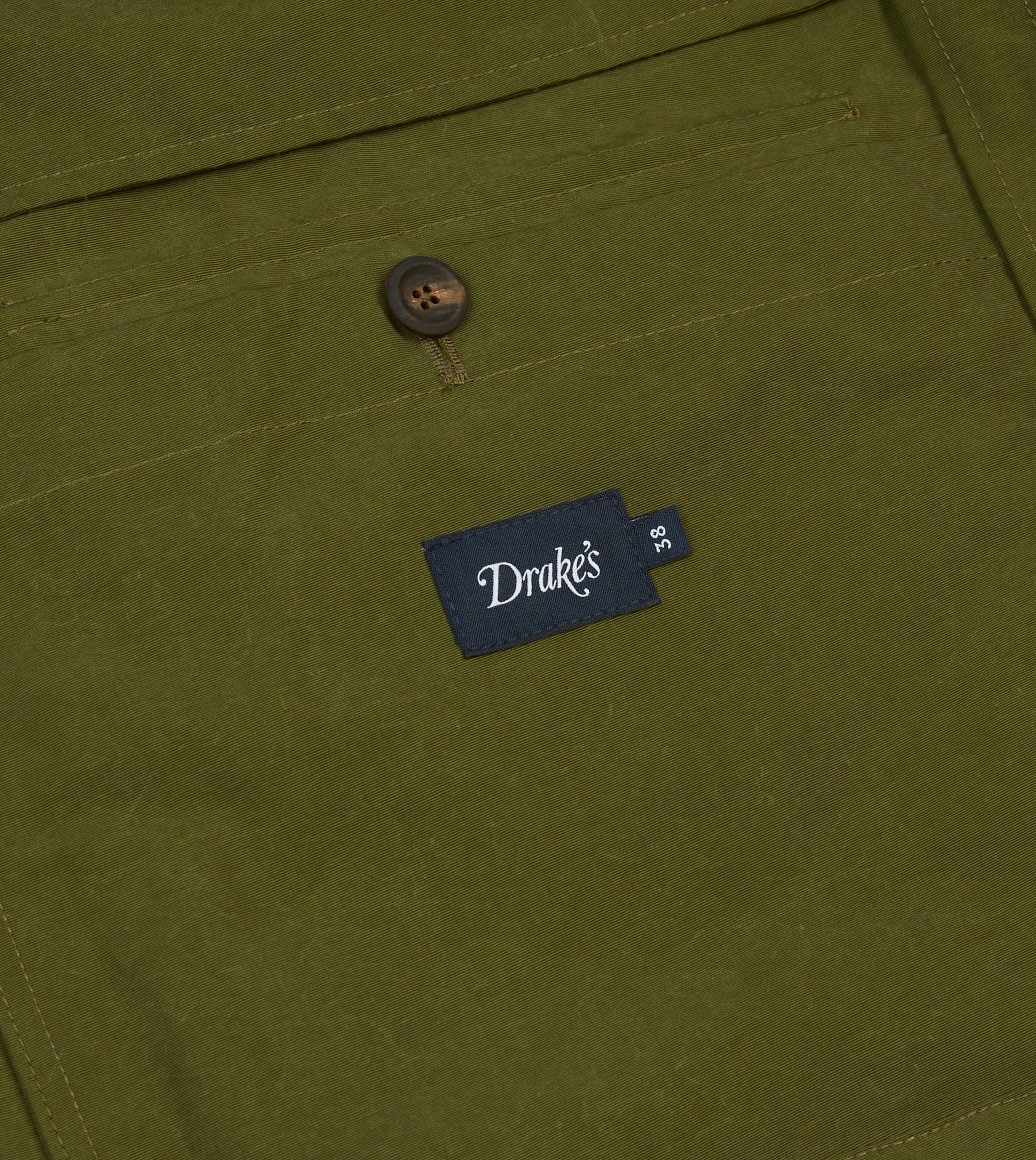 Olive Cotton Blouson Jacket - Image 8