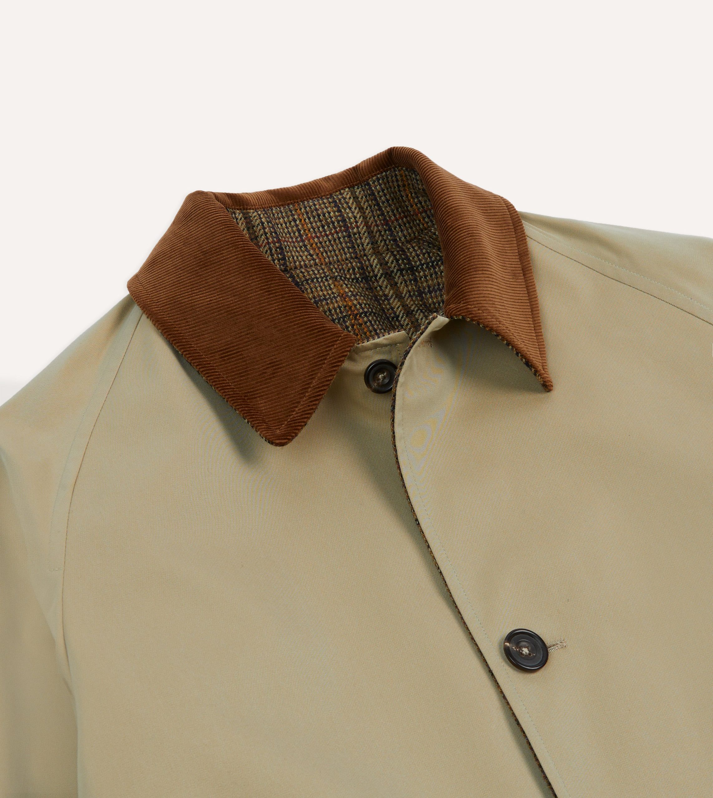 Reversible Cotton–Tweed Raglan Mac - Image 4