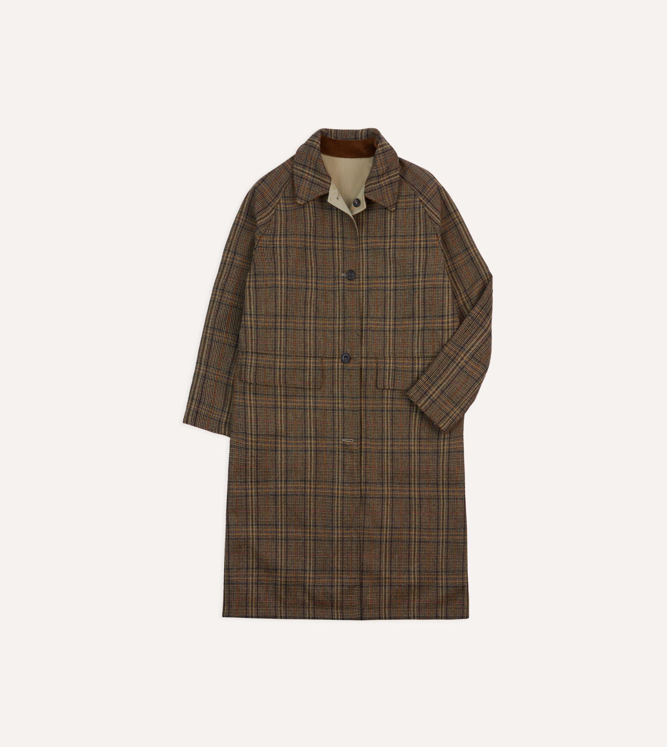 Reversible Cotton–Tweed Raglan Mac - Image 2