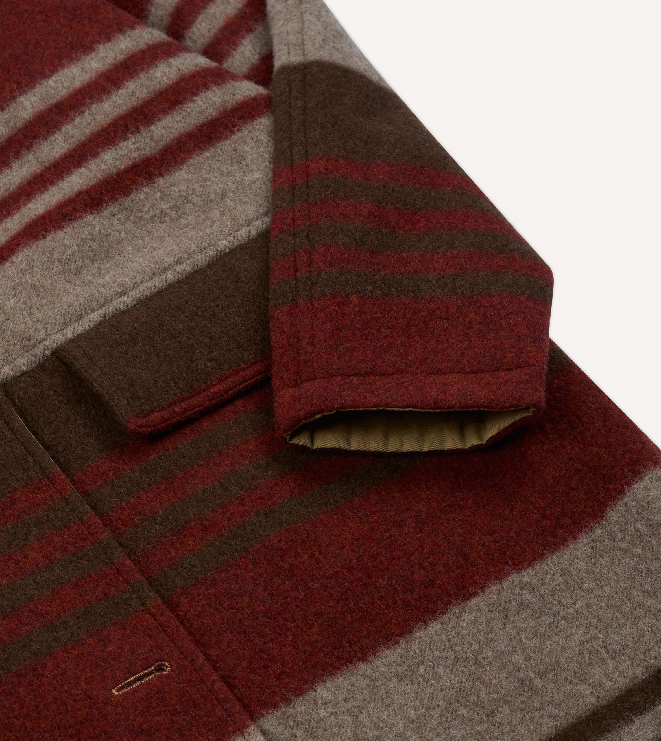 Reversible Cotton–Blanket Raglan Mac - Image 10
