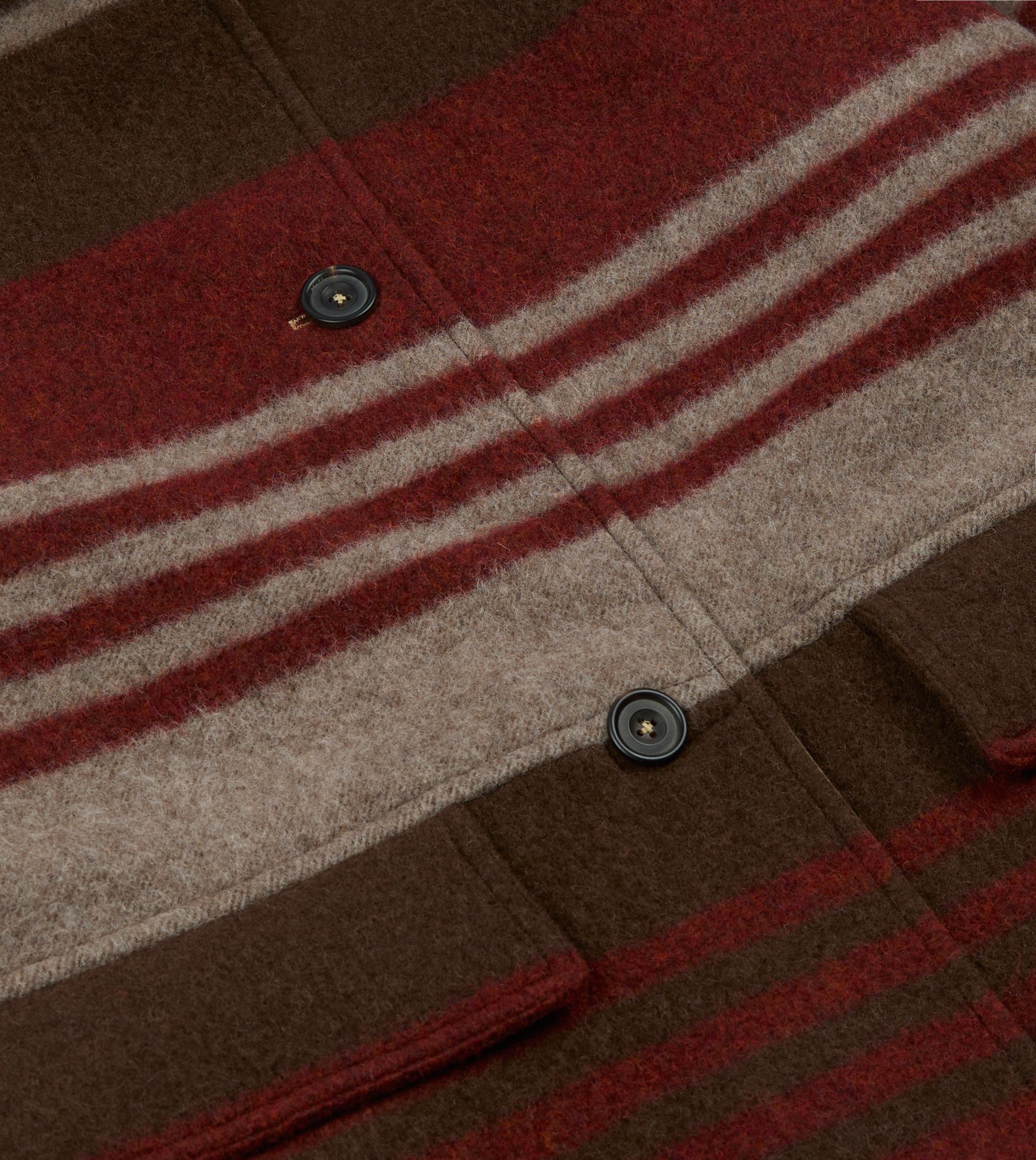 Reversible Cotton–Blanket Raglan Mac - Image 11