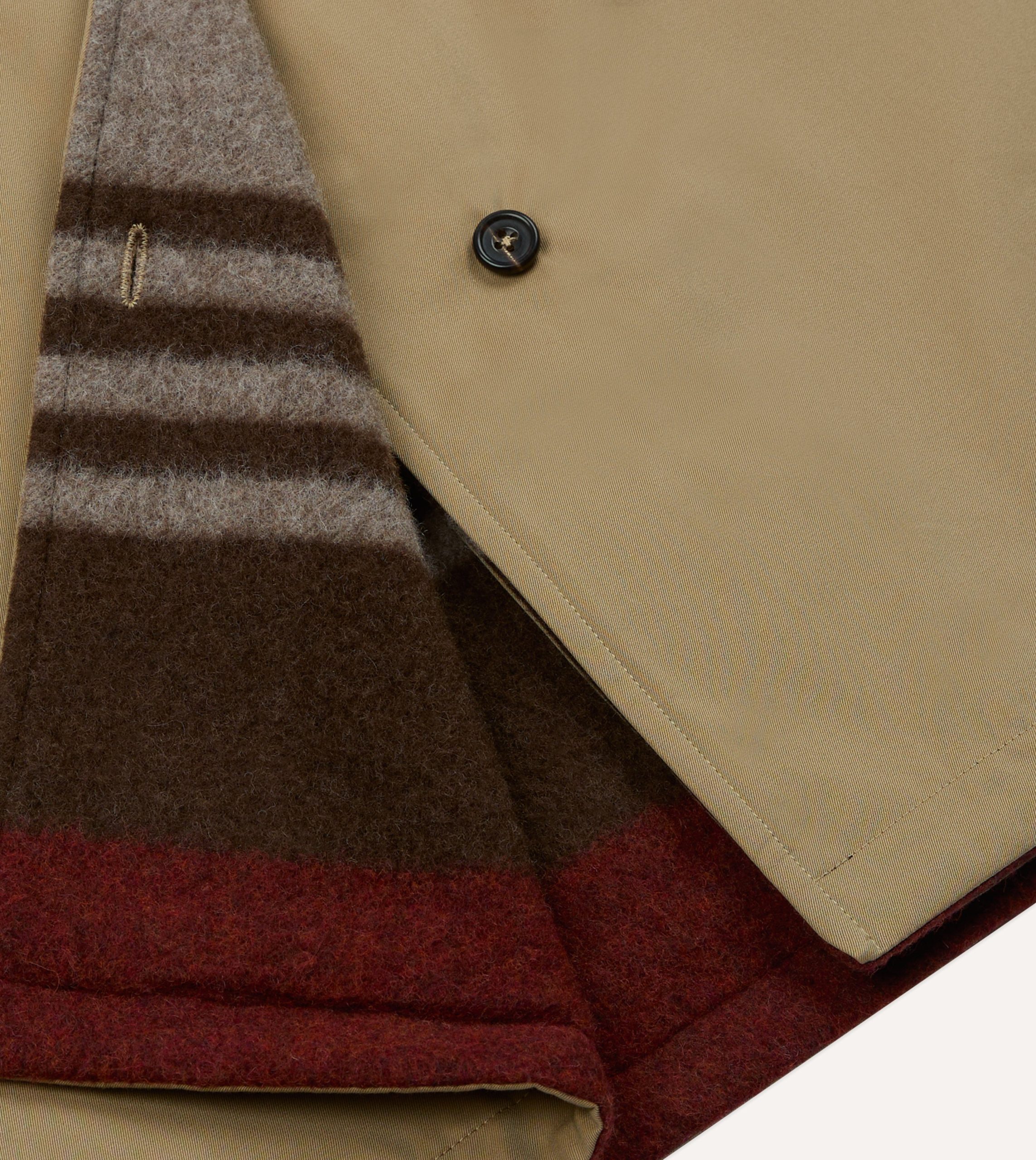 Reversible Cotton–Blanket Raglan Mac - Image 15
