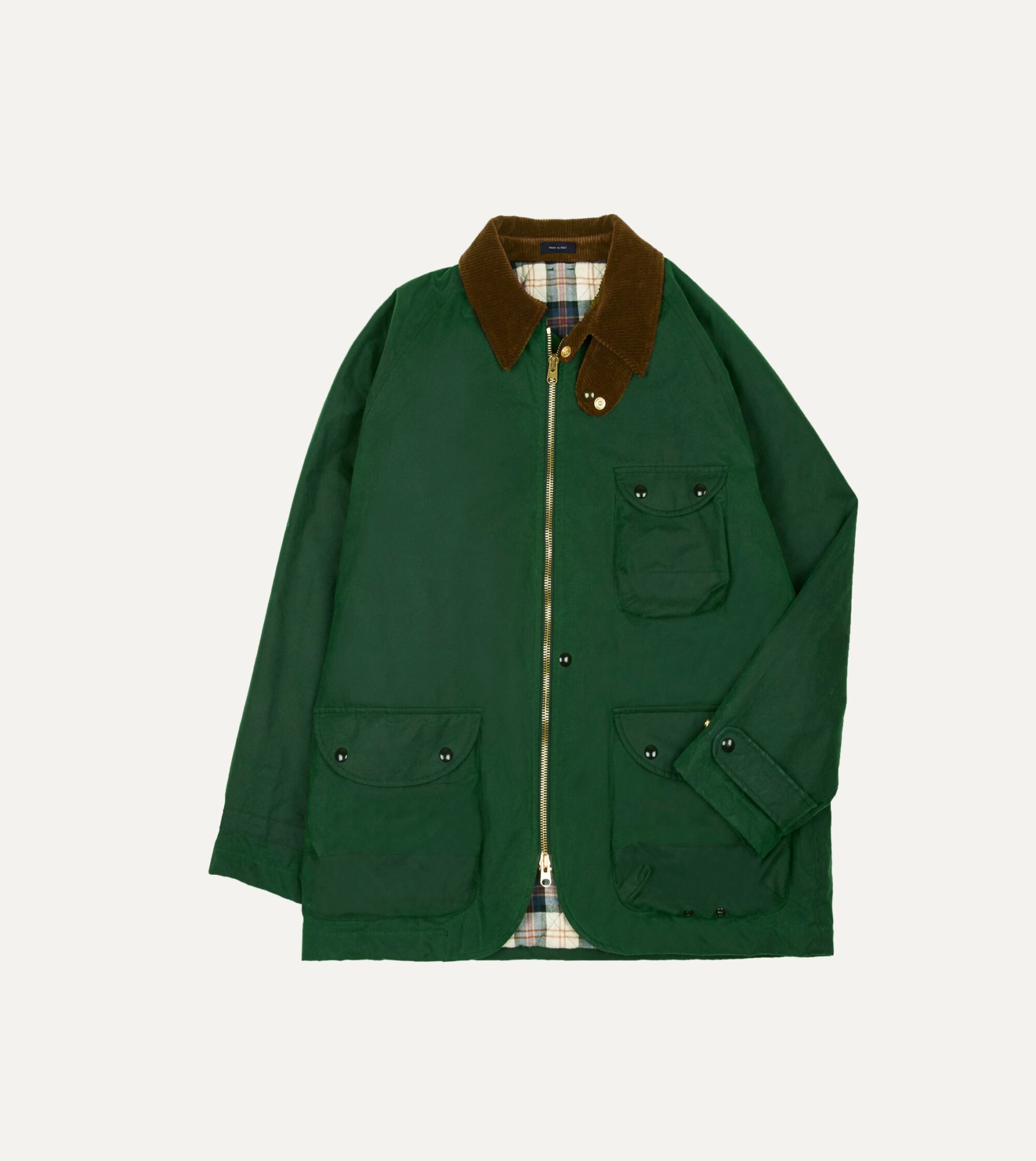 Green Waxed Coverall Jacket