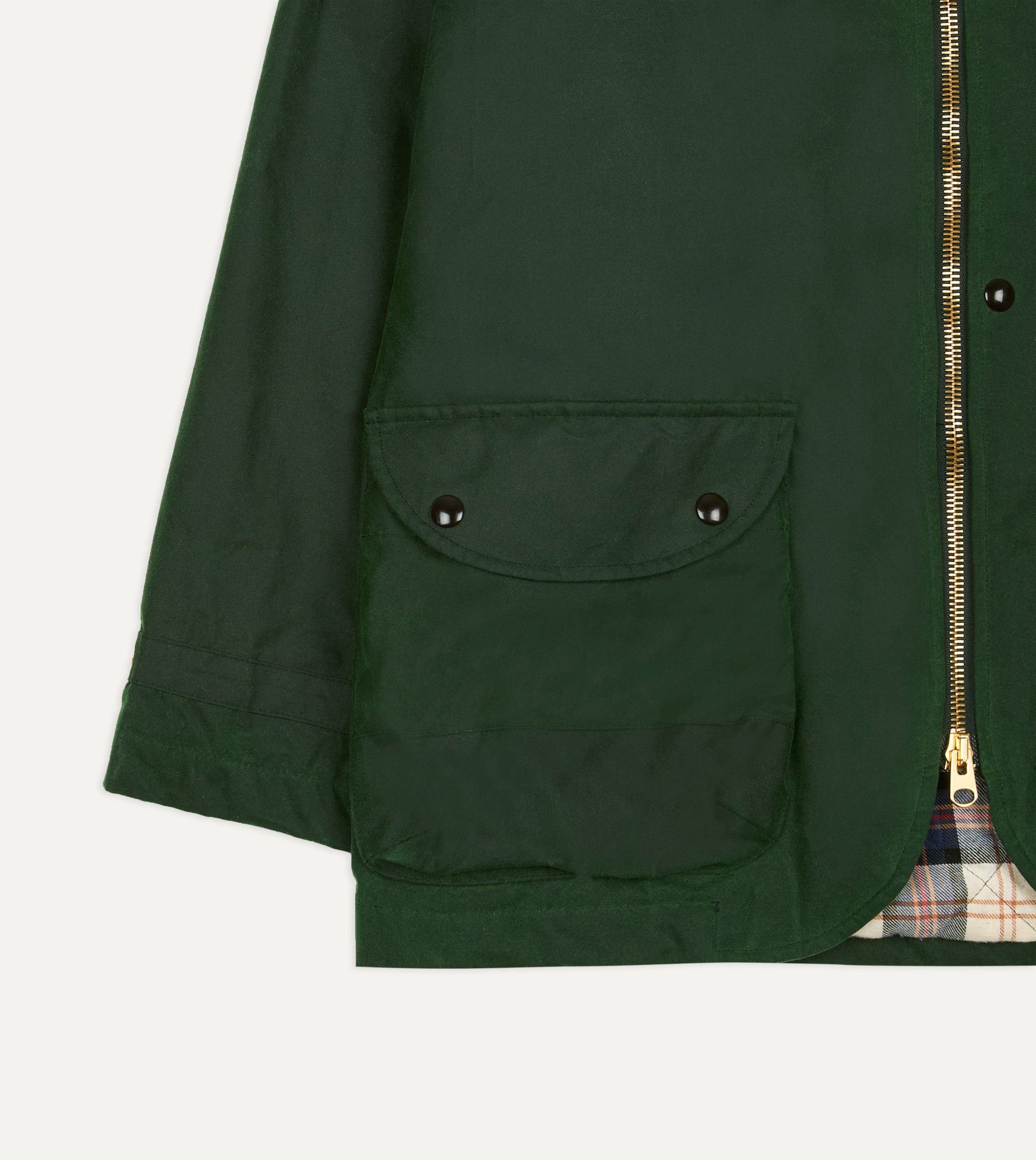 Green Waxed Coverall Jacket - Image 7