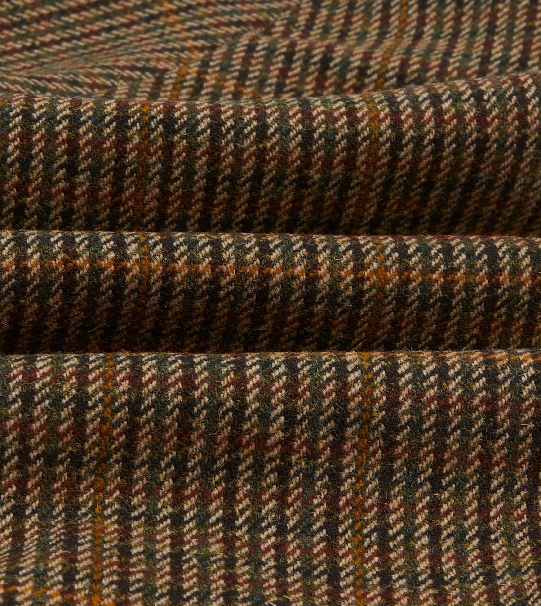 Brown Wool Tweed Raglan Coat - Image 2