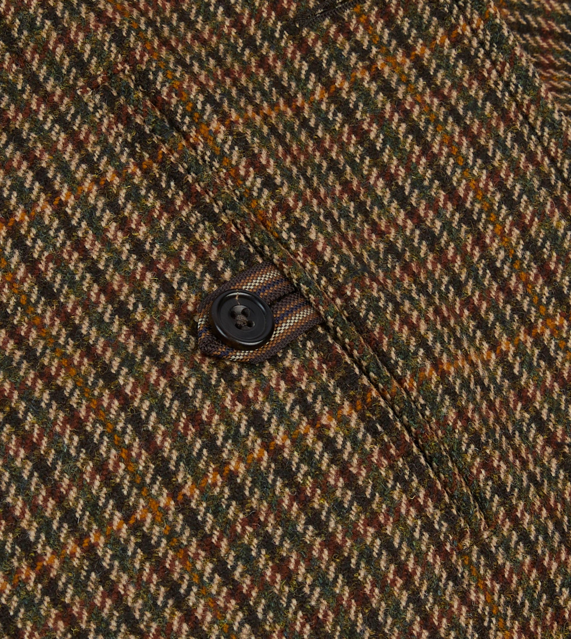 Brown Wool Tweed Raglan Coat - Image 7