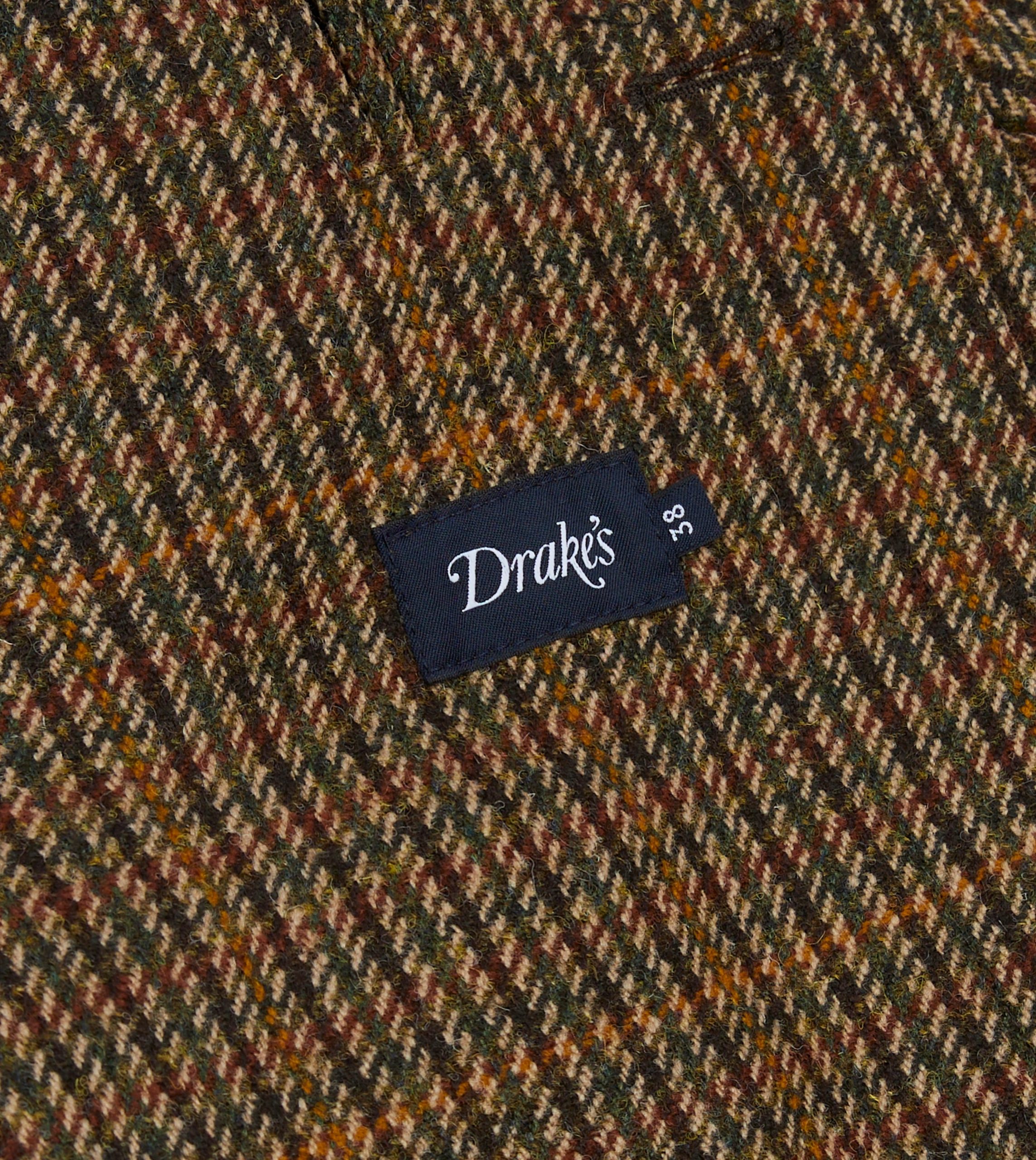 Brown Wool Tweed Raglan Coat - Image 8