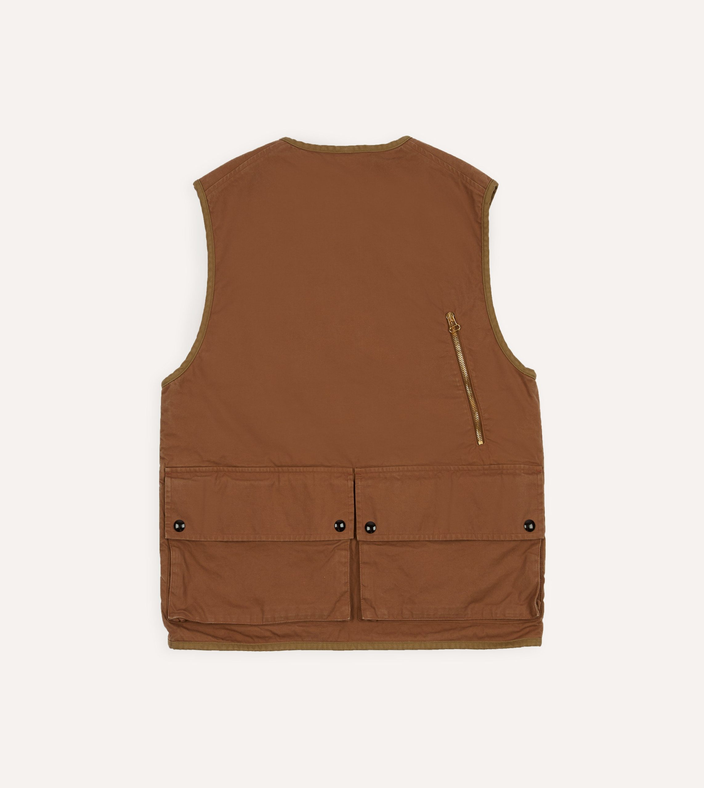 Rust Cotton Urban Safari Vest - Image 9