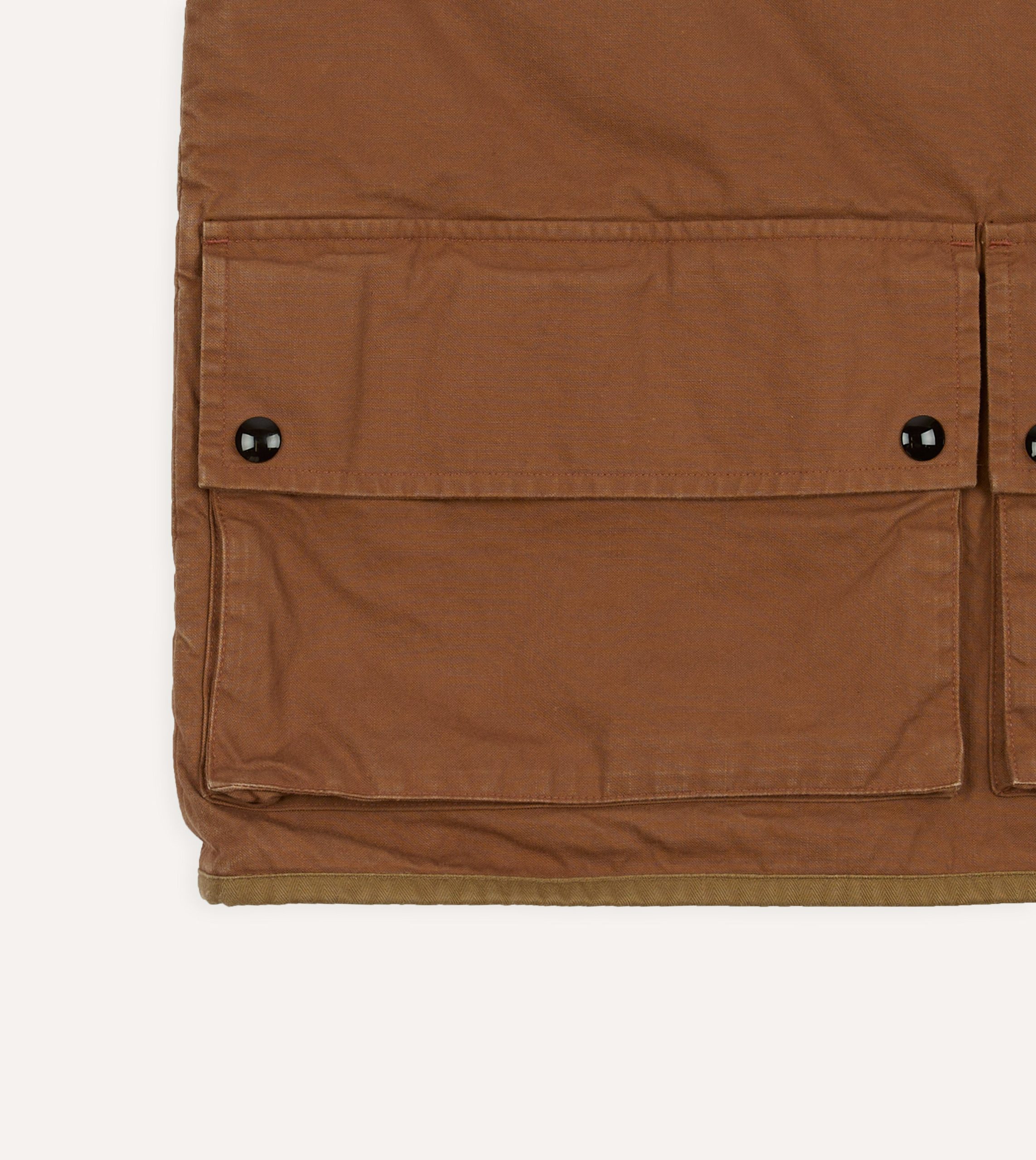Rust Cotton Urban Safari Vest - Image 7