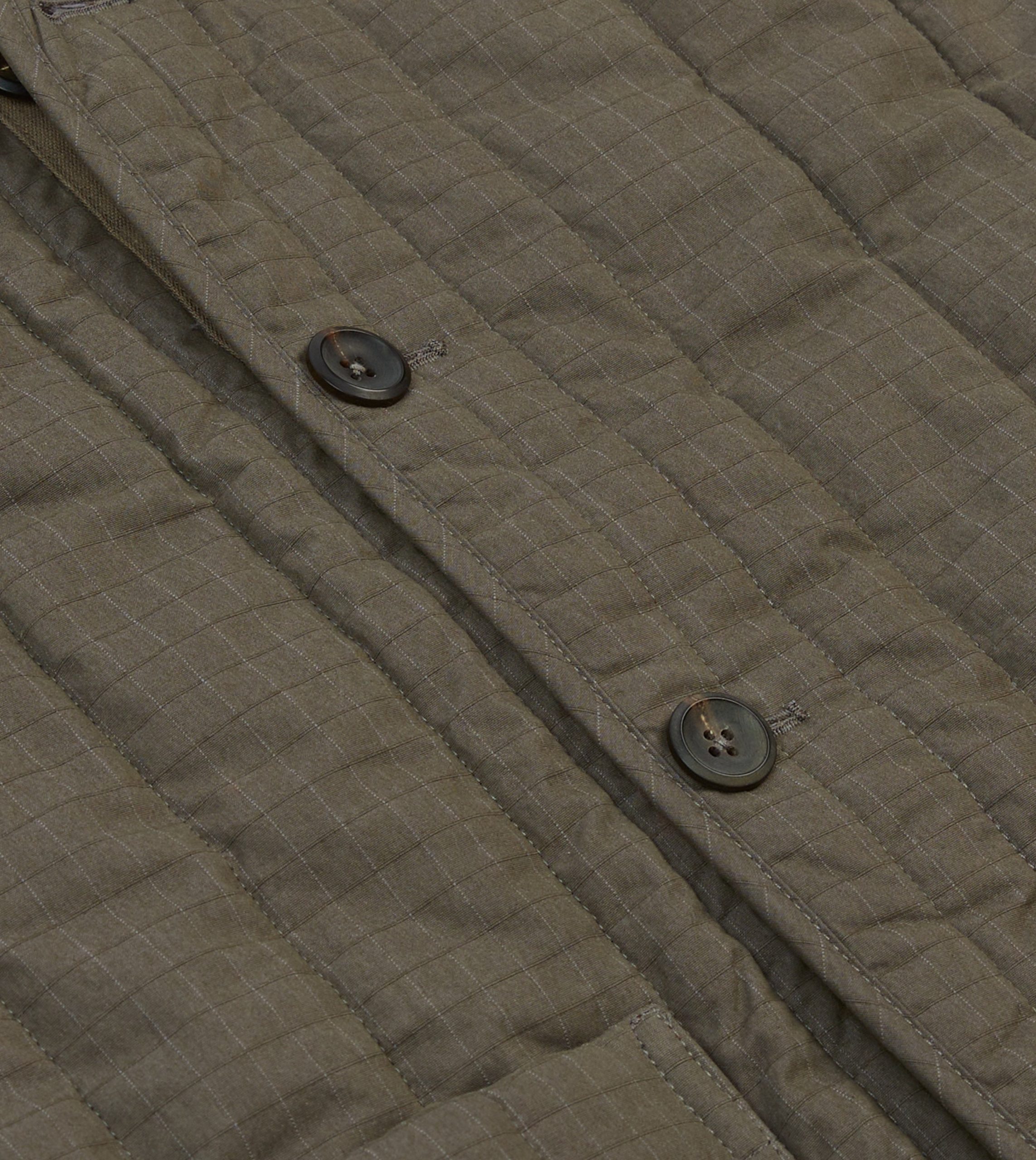 Green Ripstop Quilted Vest - Image 4