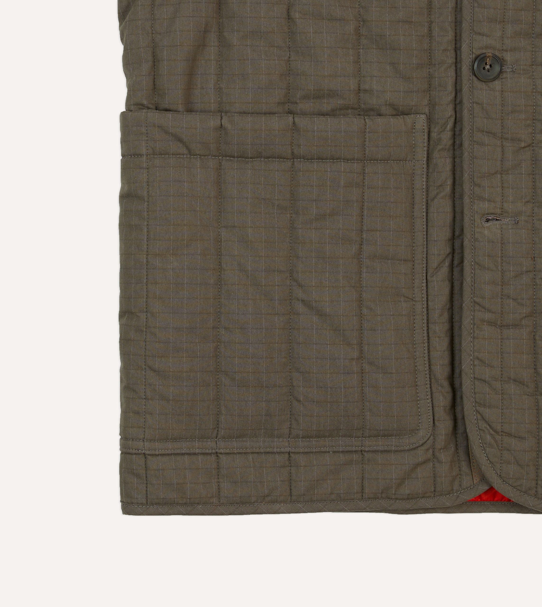 Green Ripstop Quilted Vest - Image 5