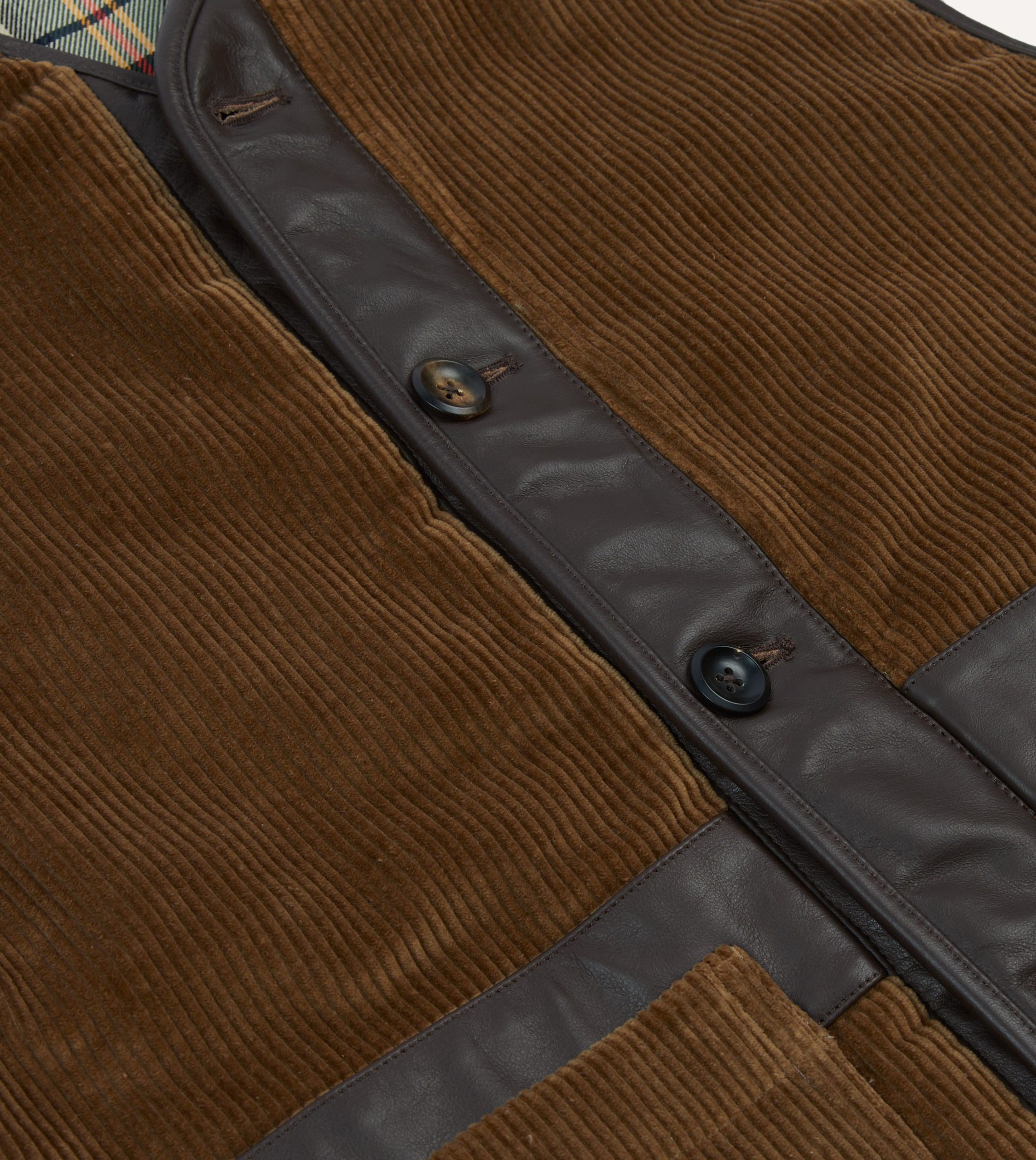 Brown Corduroy Wadded Vest - Image 4