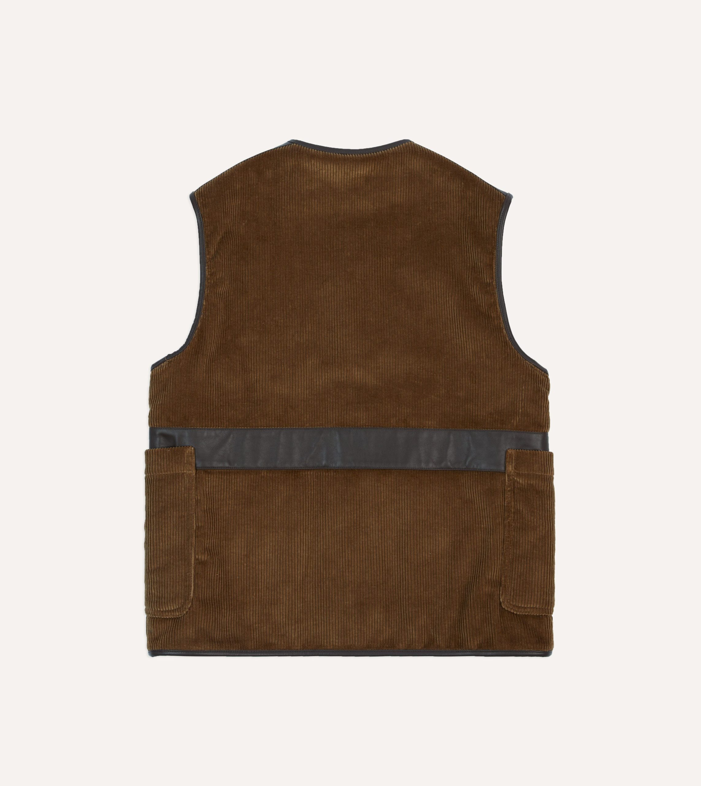 Brown Corduroy Wadded Vest - Image 7