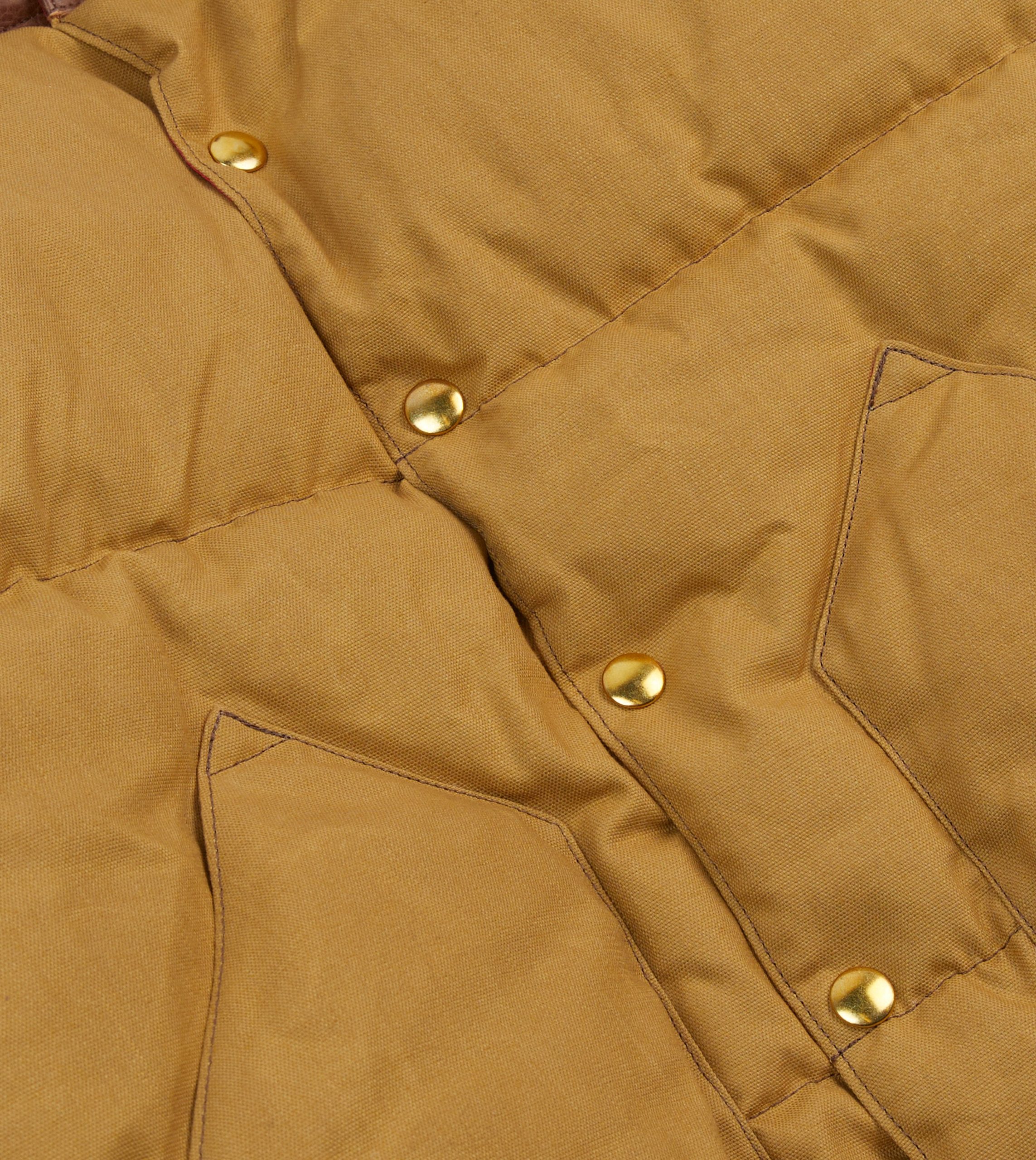 Rocky Mountain Featherbed for Drake's Tan Cotton Duck Canvas Christy Down Jacket - Image 4
