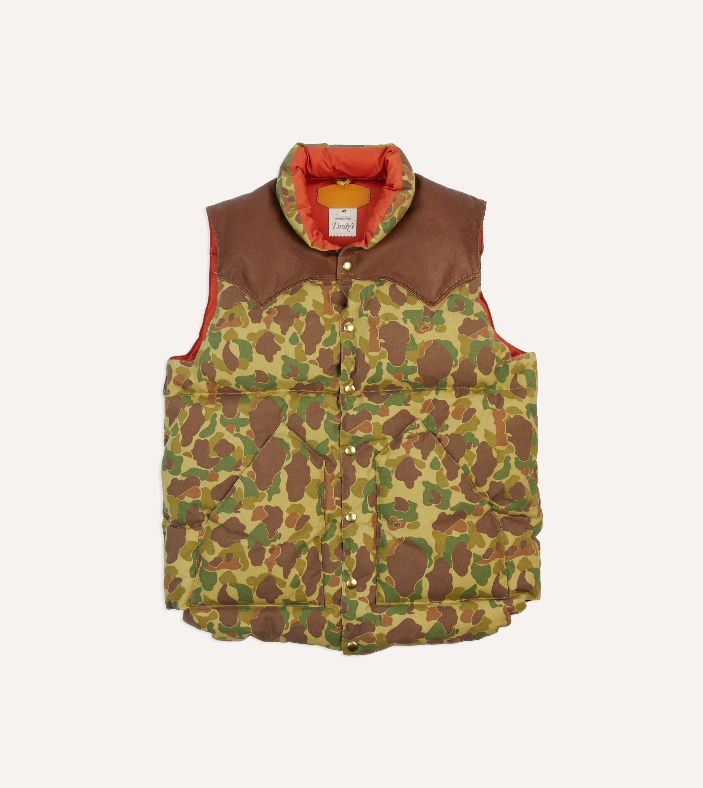 Rocky Mountain Featherbed for Drake's Camo Ripstop Cotton Christy Down Vest