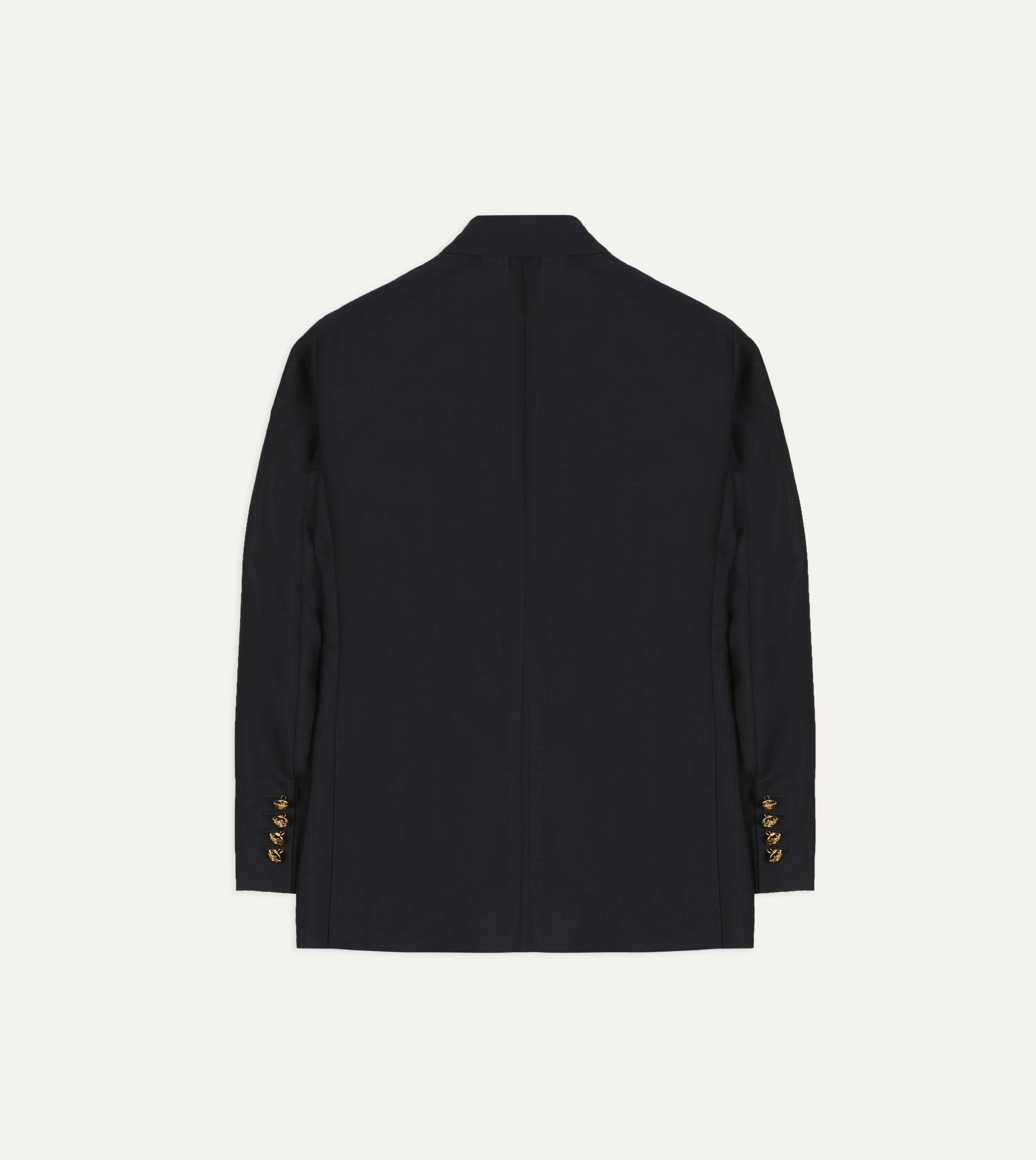 Navy Wool-Mohair Double-Breasted Travel Blazer - Image 8