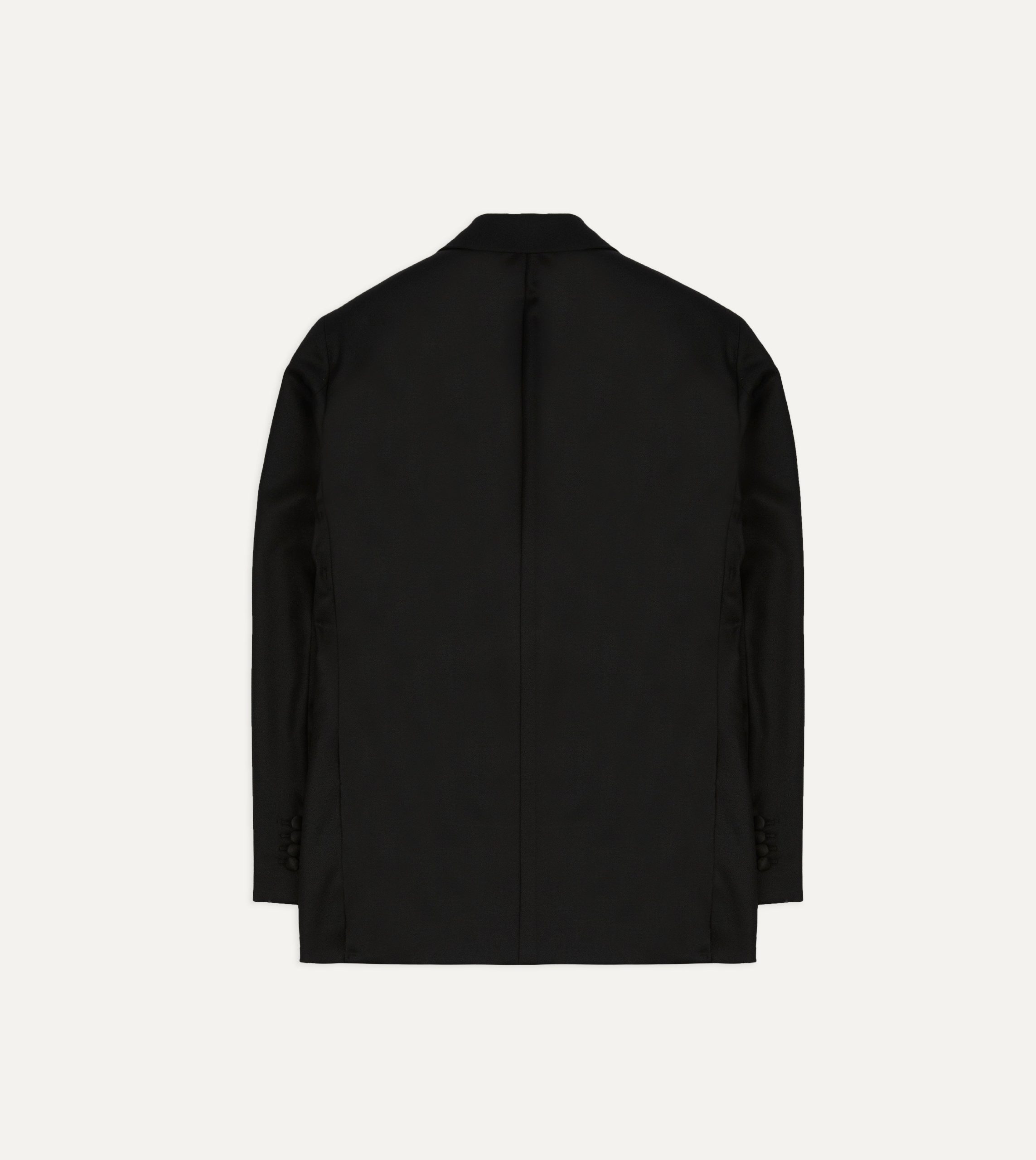Black Barathea Wool Double-Breasted Dinner Jacket - Image 8
