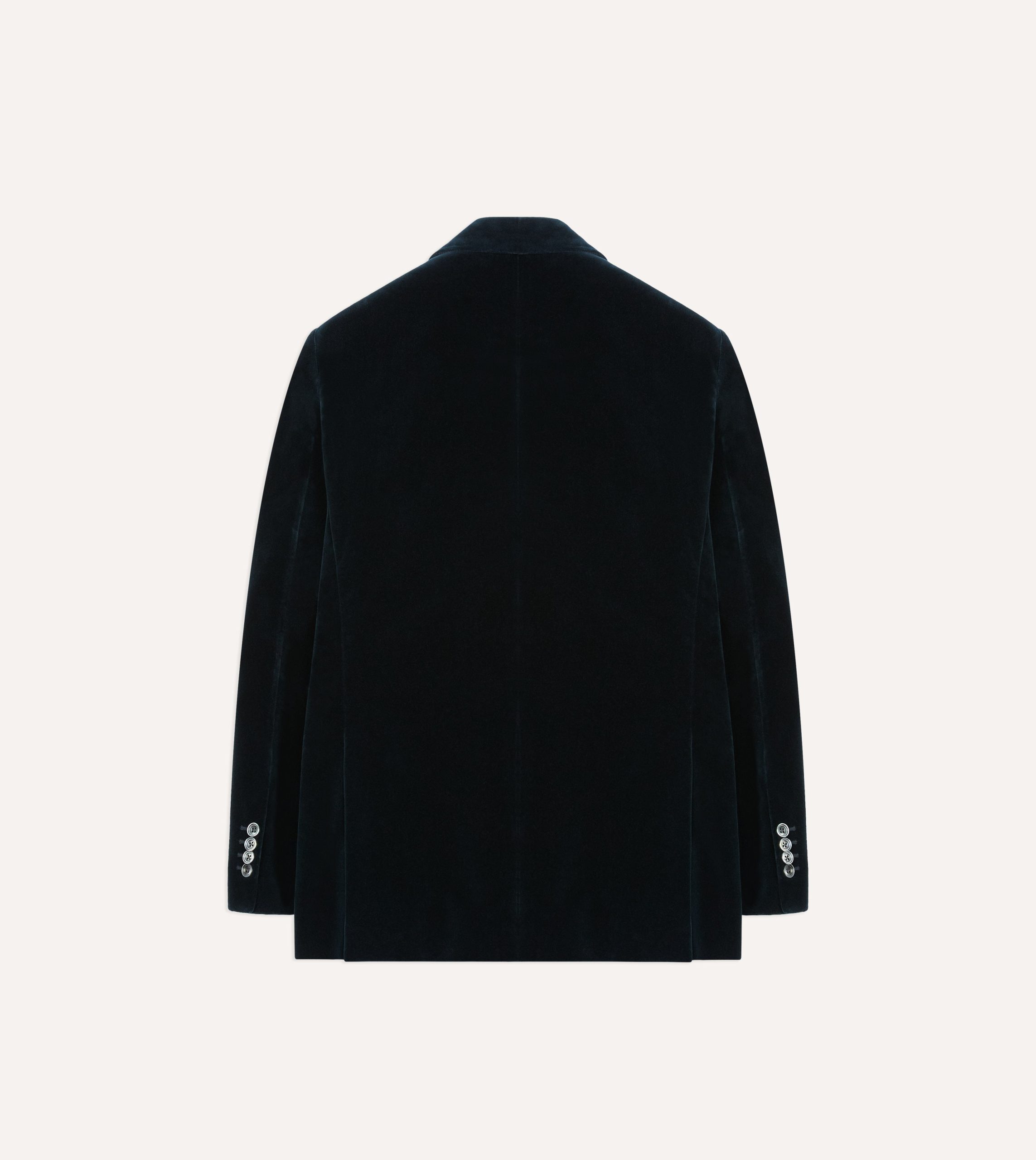 Navy Velvet Double-Breasted Blazer - Image 8
