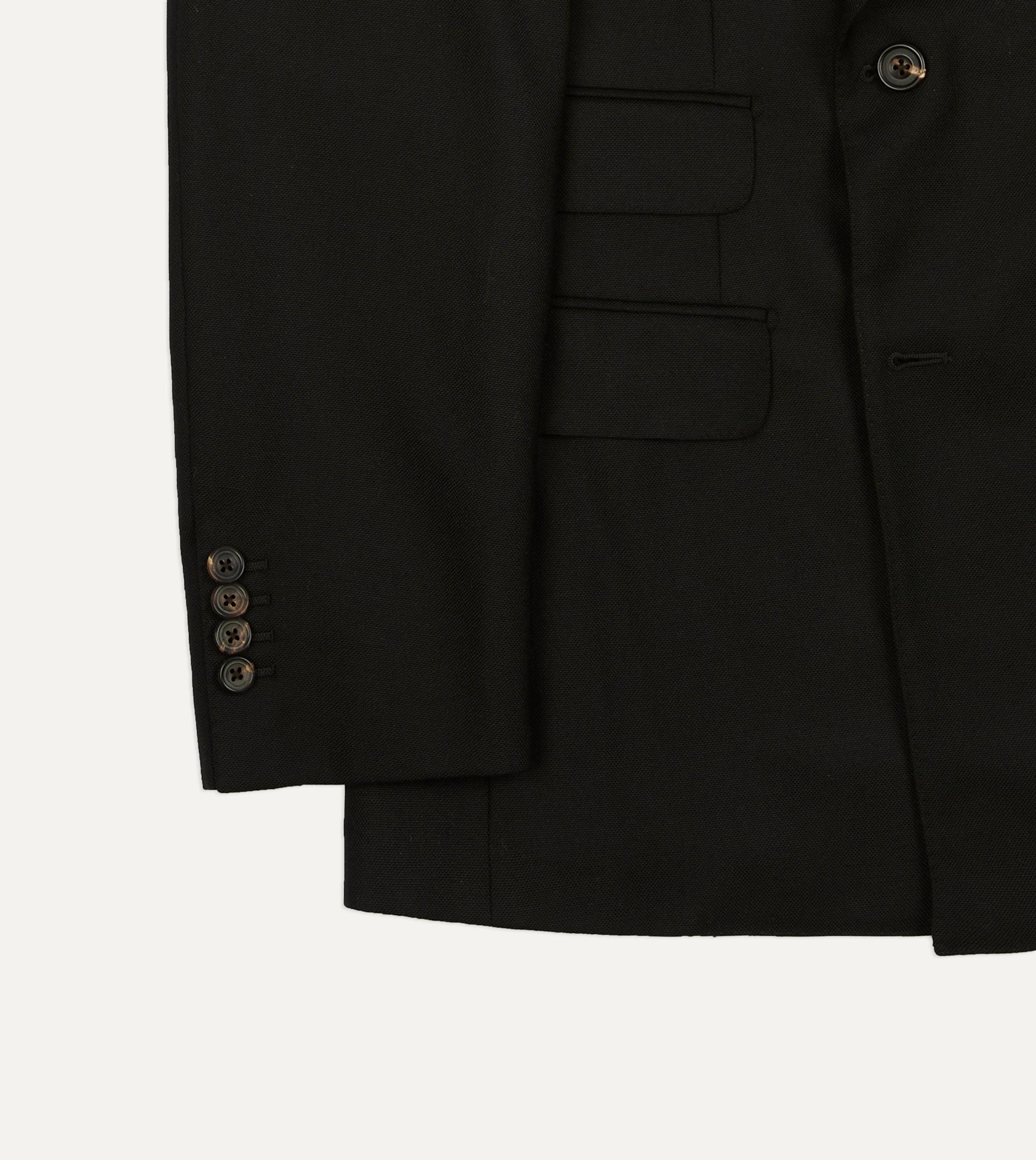Black Fresco? Wool Double-Breasted Tailored Jacket - Image 6