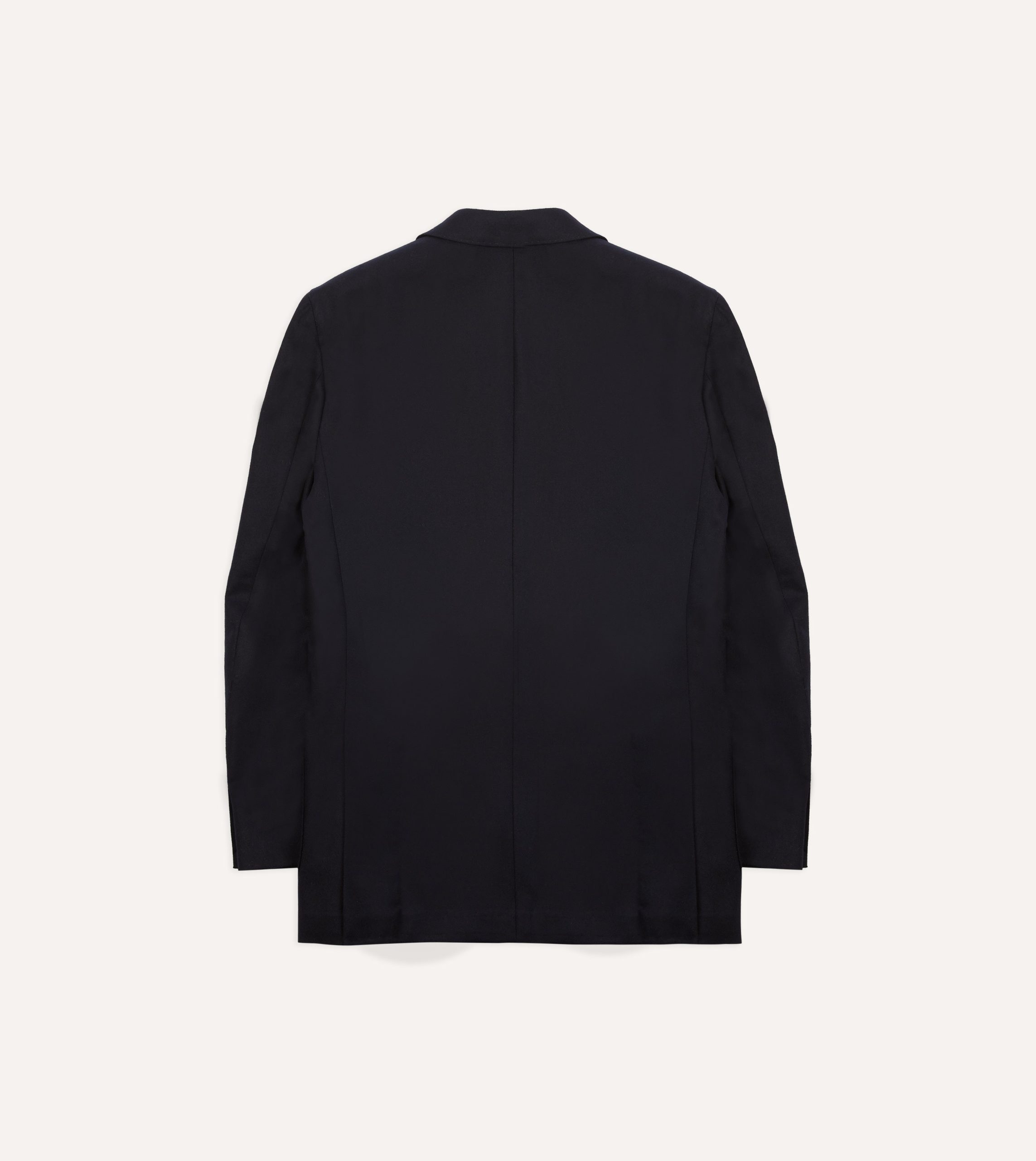 Navy Wool Flannel Tailored Jacket - Image 8