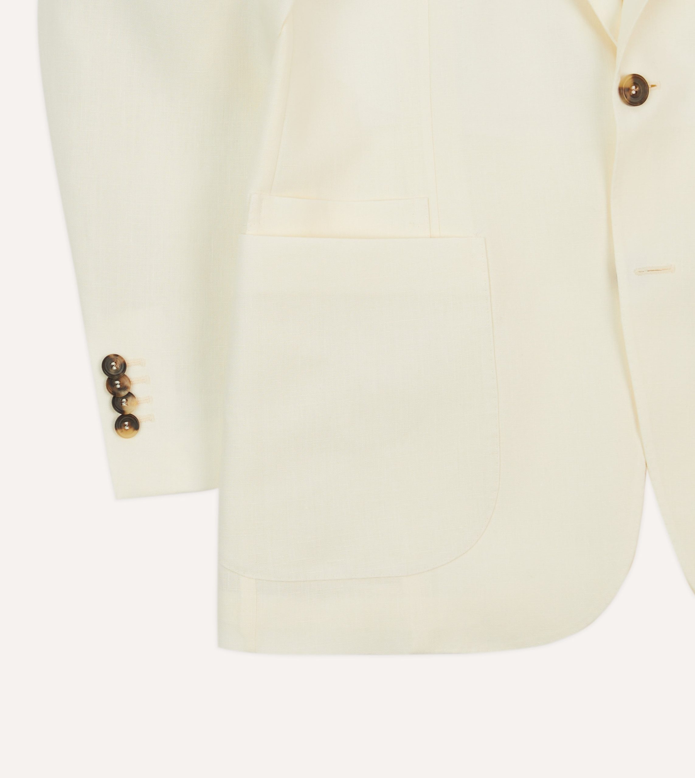 Ecru Irish Linen Tailored Jacket - Image 6