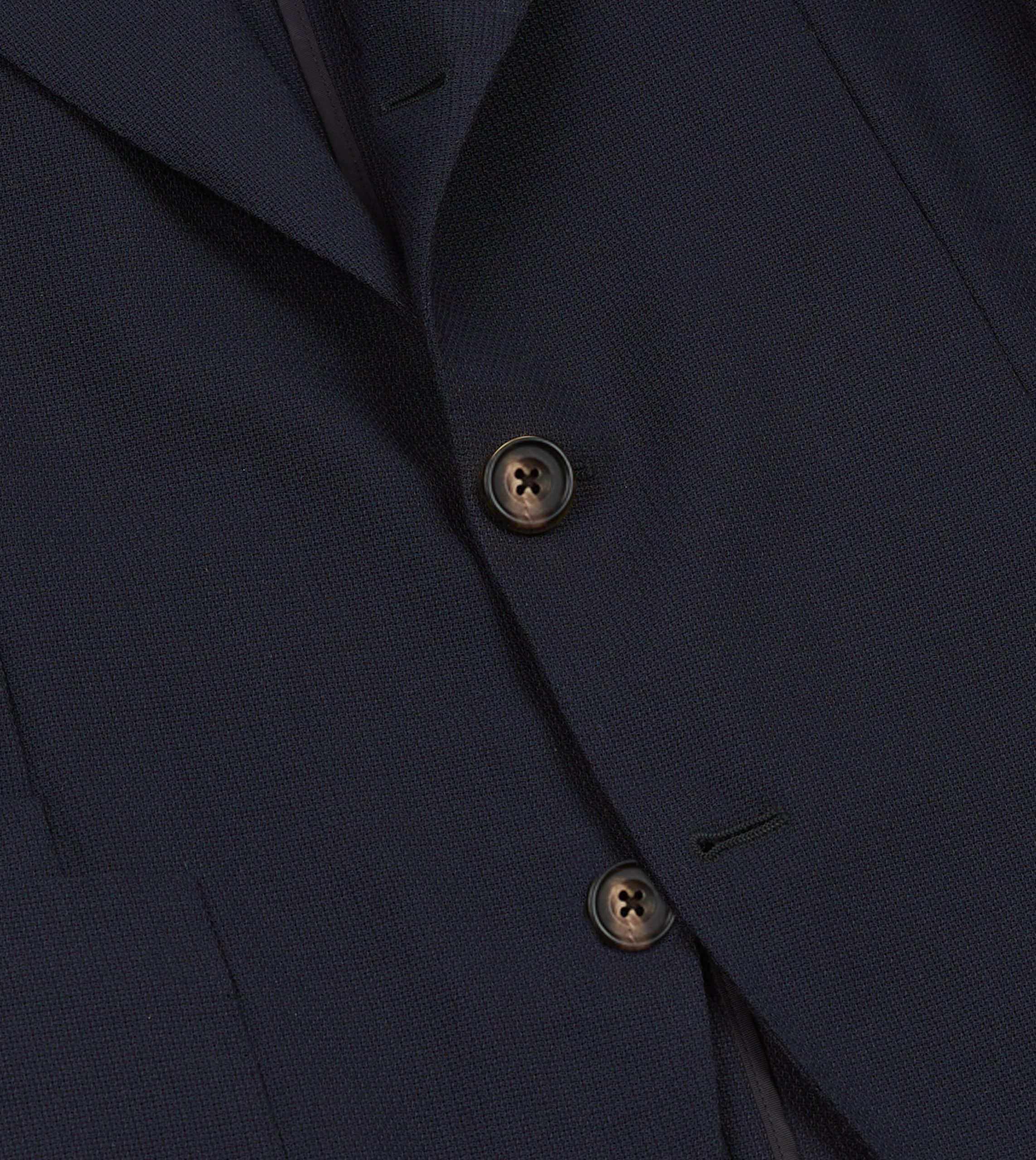 Navy Wool Open Weave Travel Blazer - Image 5