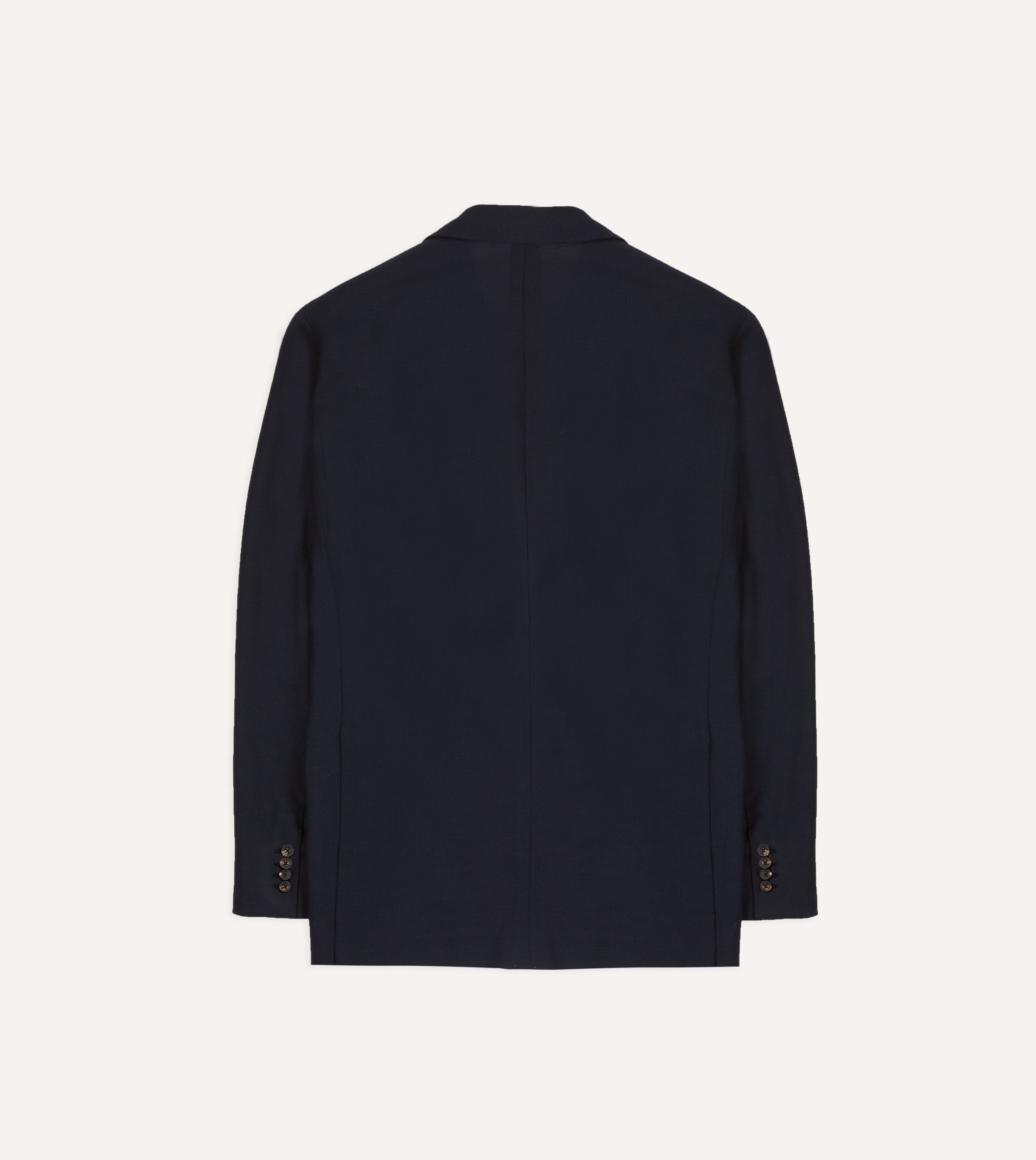 Navy Wool Open Weave Travel Blazer - Image 8