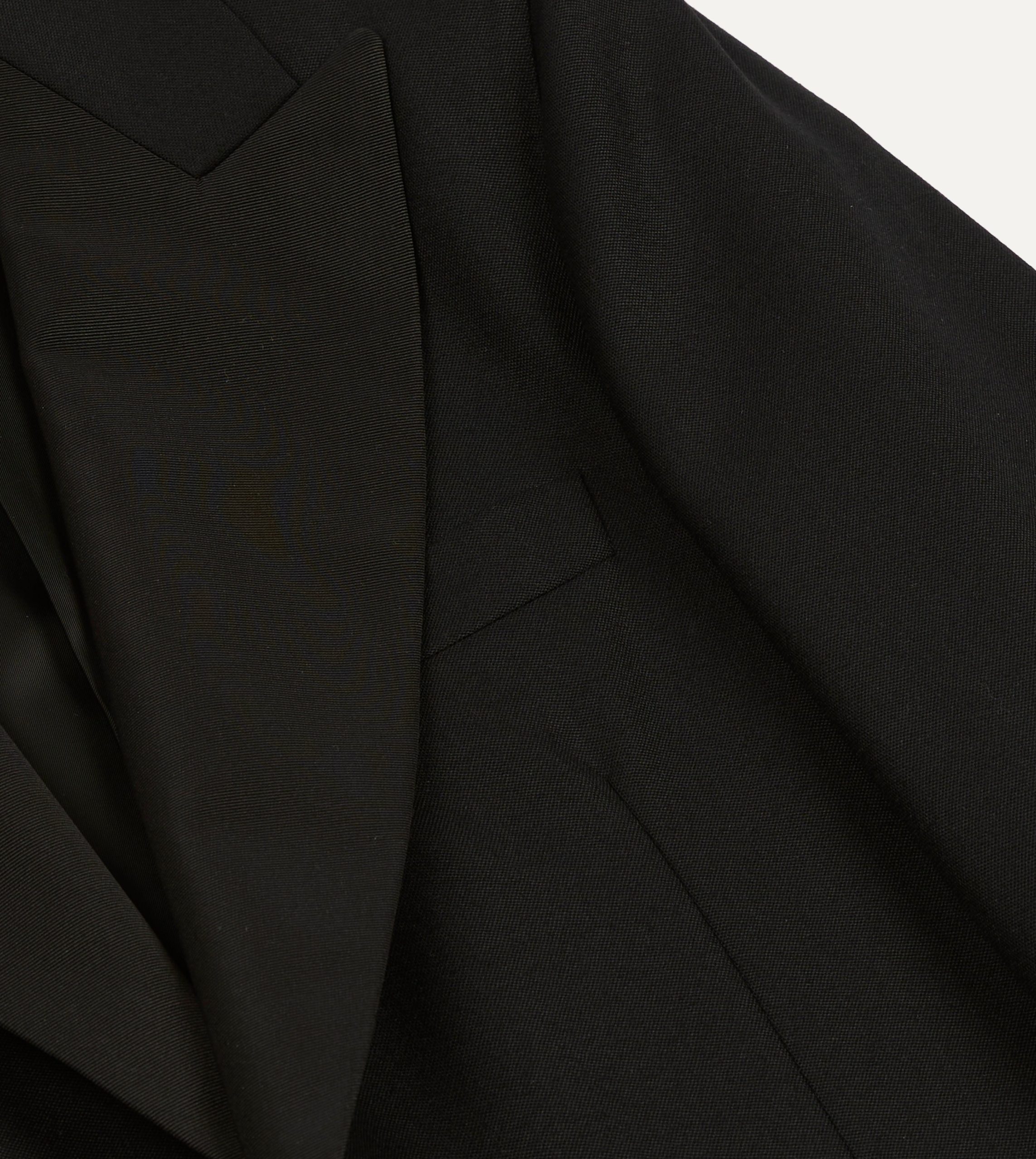 Black Barathea Wool Dinner Jacket - Image 4