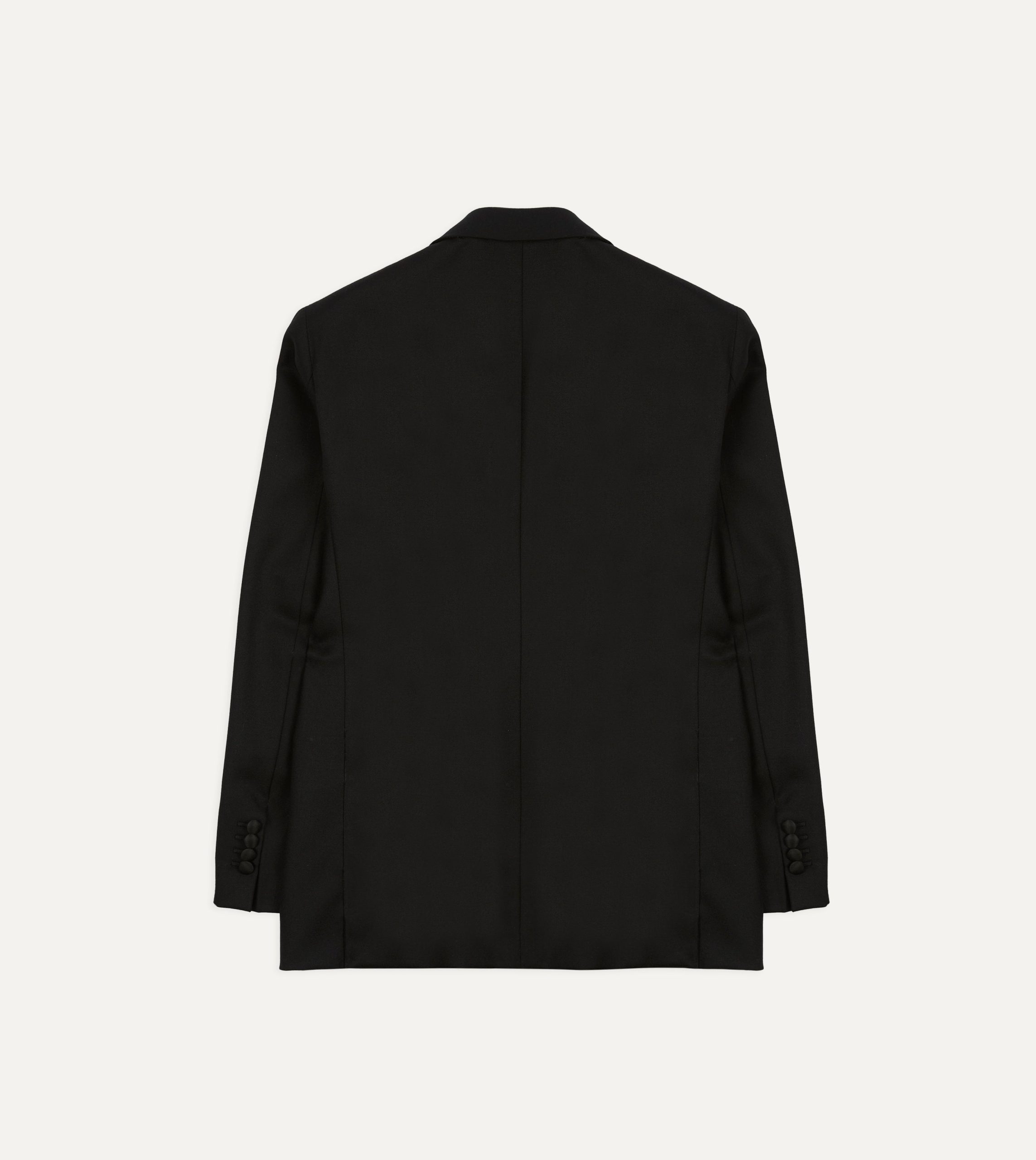 Black Barathea Wool Dinner Jacket - Image 8