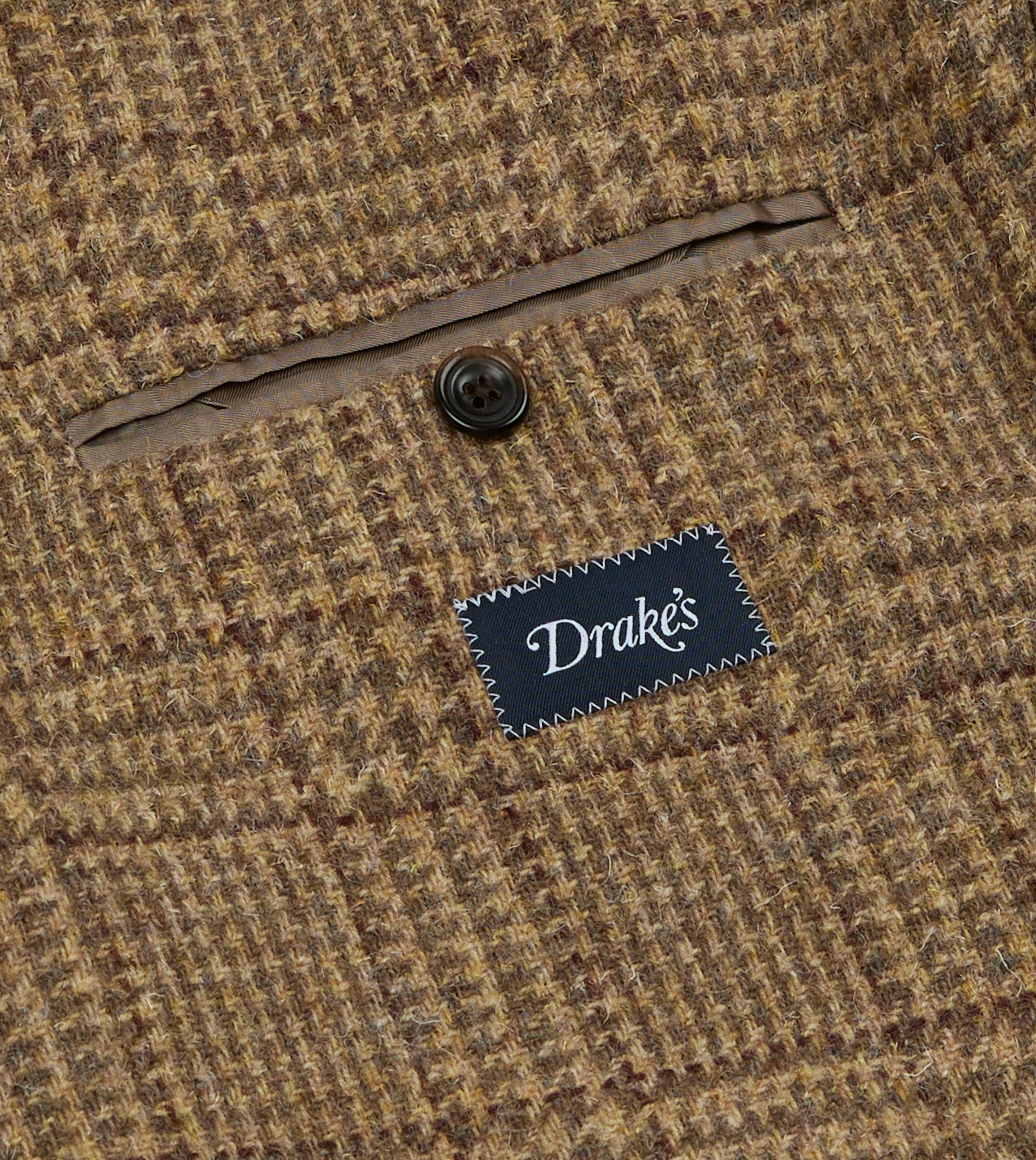 Beige Prince of Wales Check Tweed Blazer - Image 7