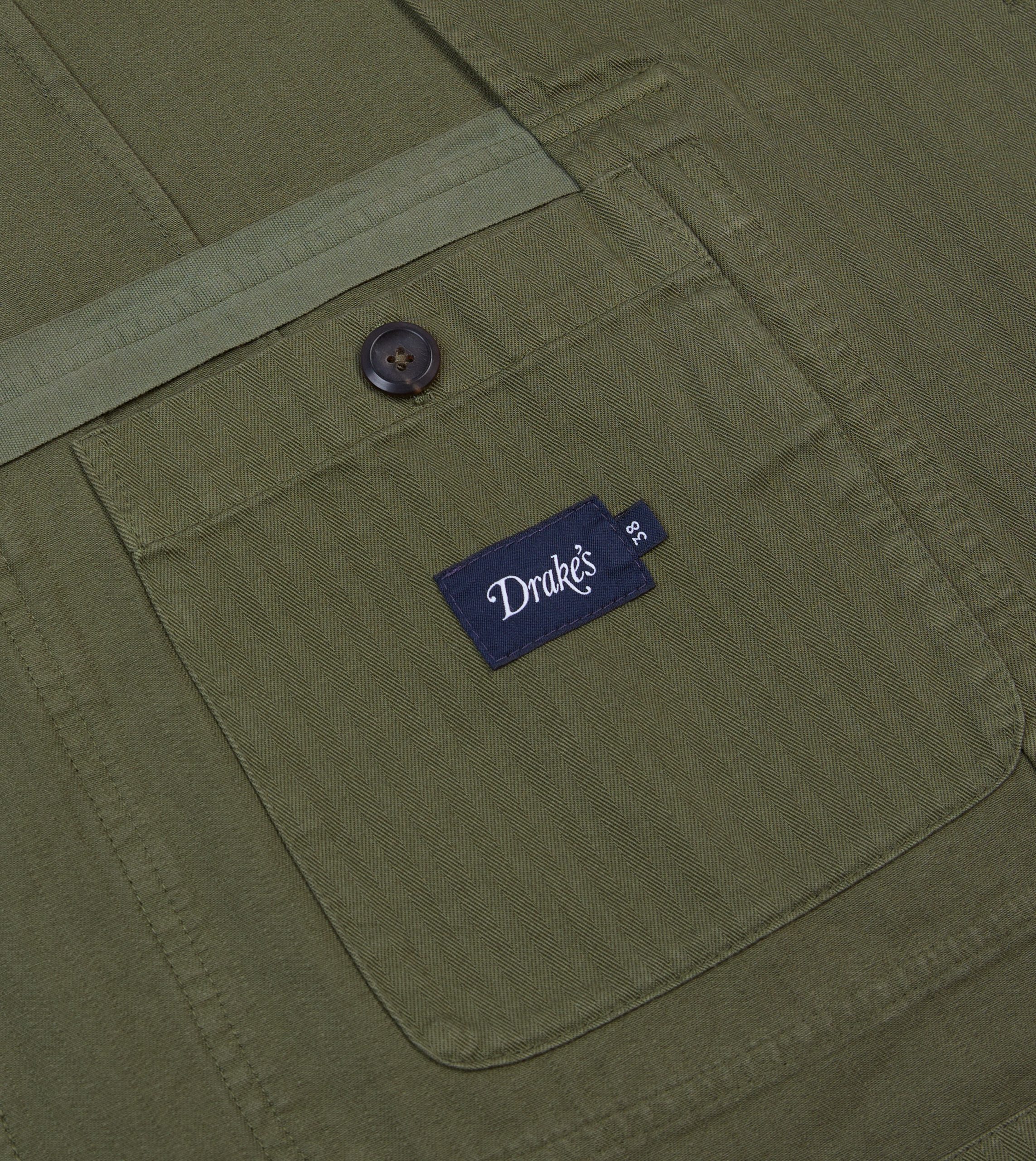 Olive Herringbone Cotton Games Blazer Mk. I - Image 6