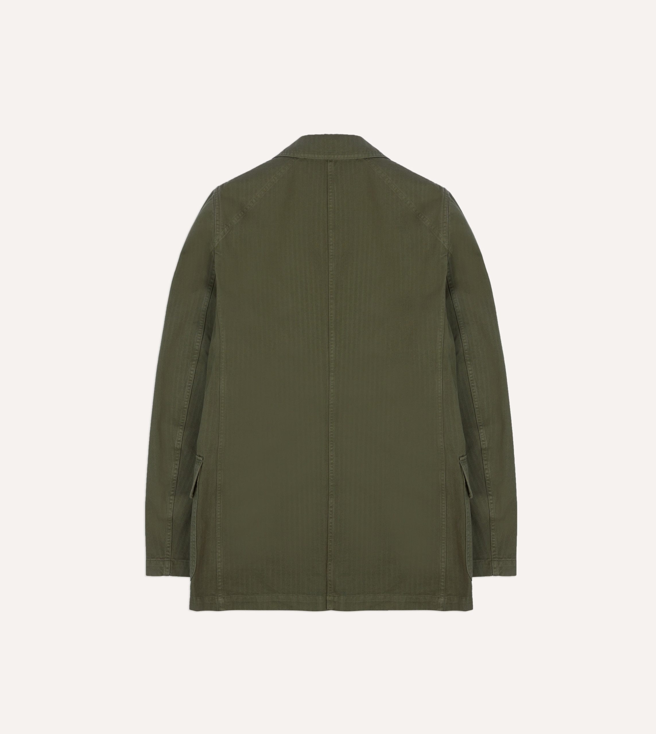 Olive Herringbone Cotton Games Blazer Mk. I - Image 7