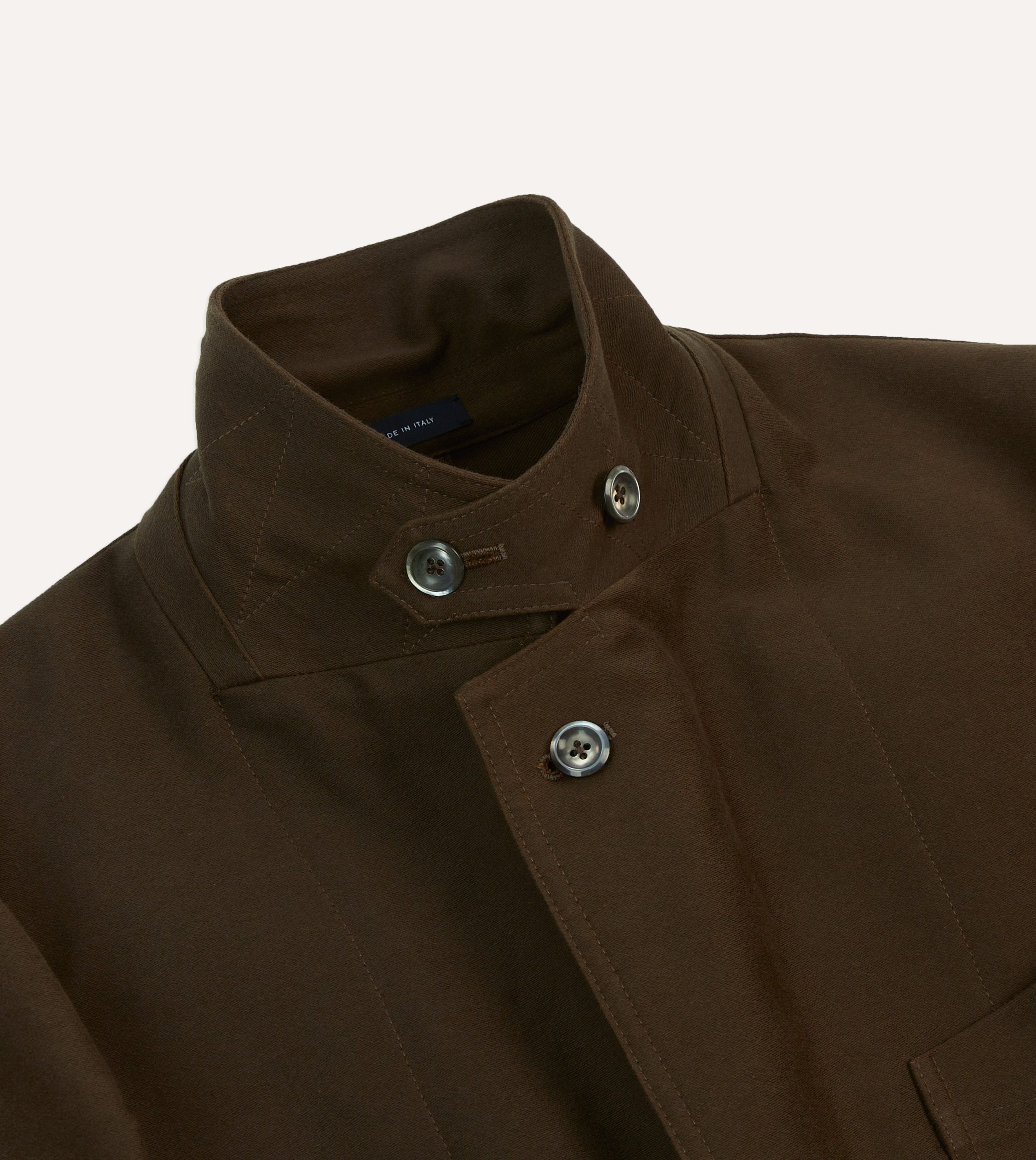 Brown Cotton Twill Western Games Blazer - Image 4