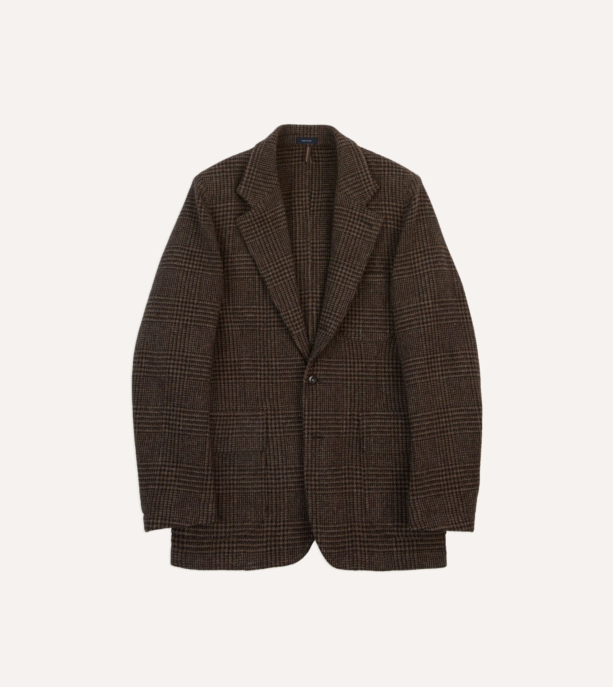 Dark Brown Prince of Wales Check Tweed Games Blazer Mk. VII
