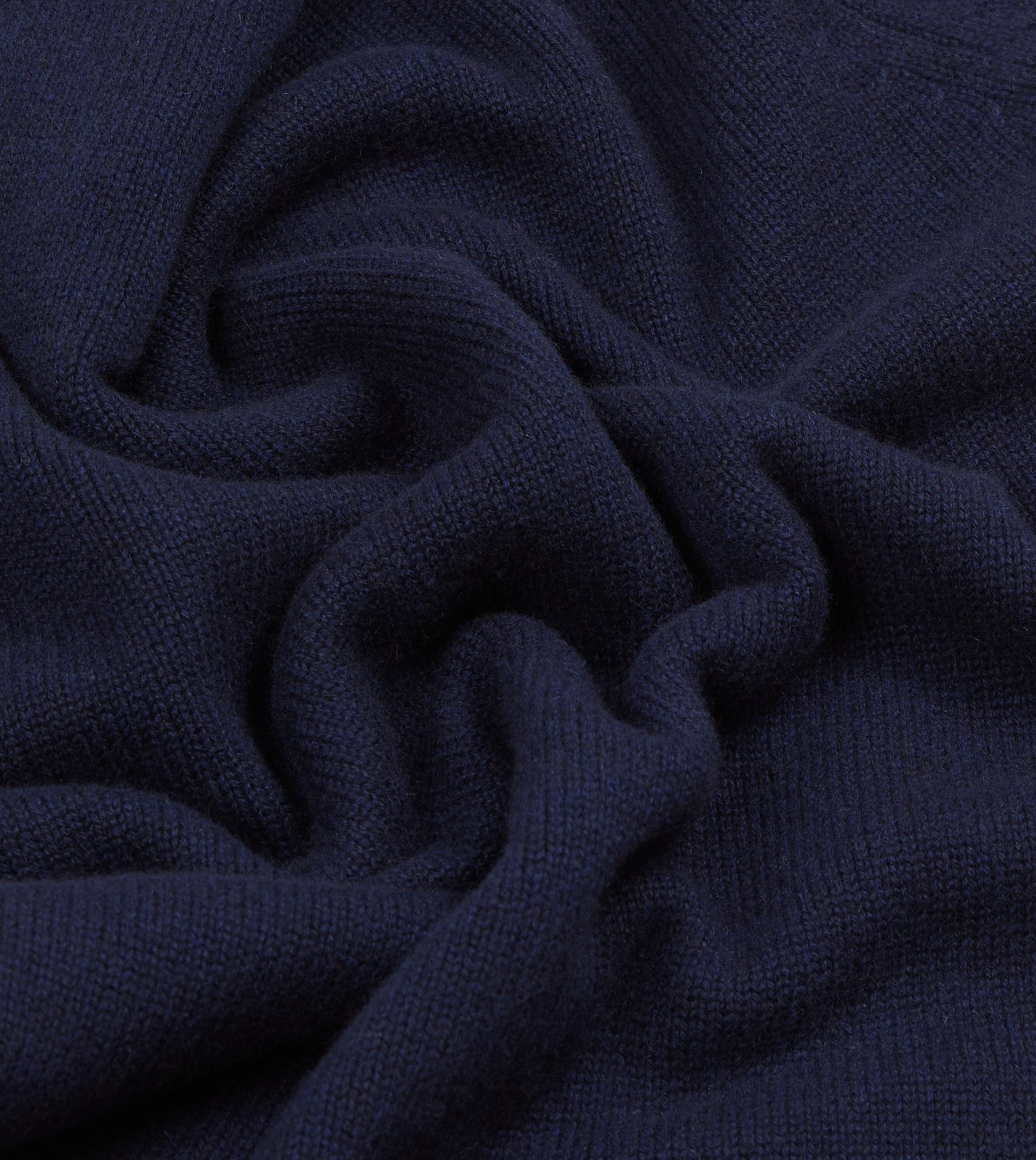 Navy Cashmere Crew Neck Jumper - Image 2
