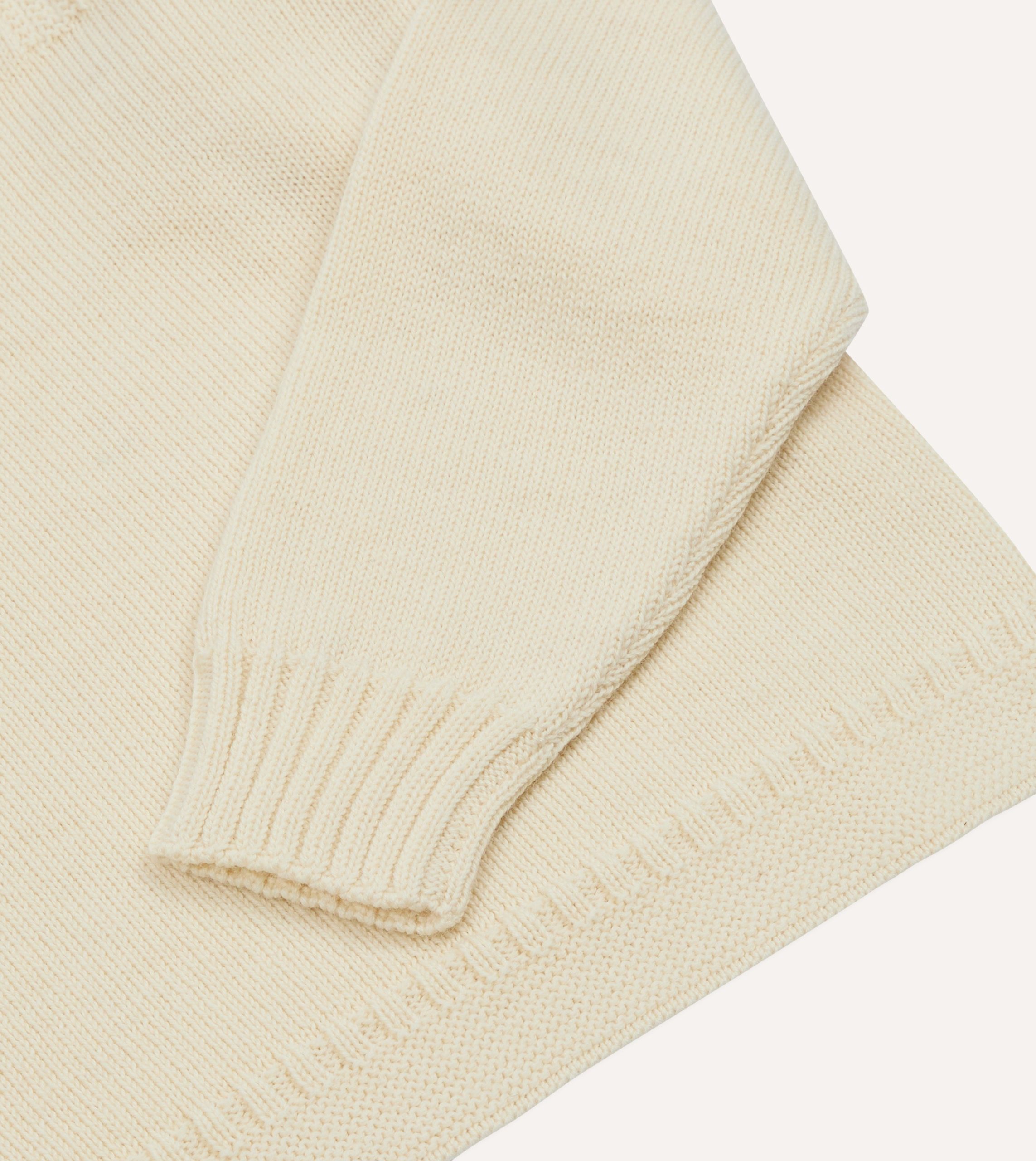 Ecru Wool Guernsey Jumper - Image 4