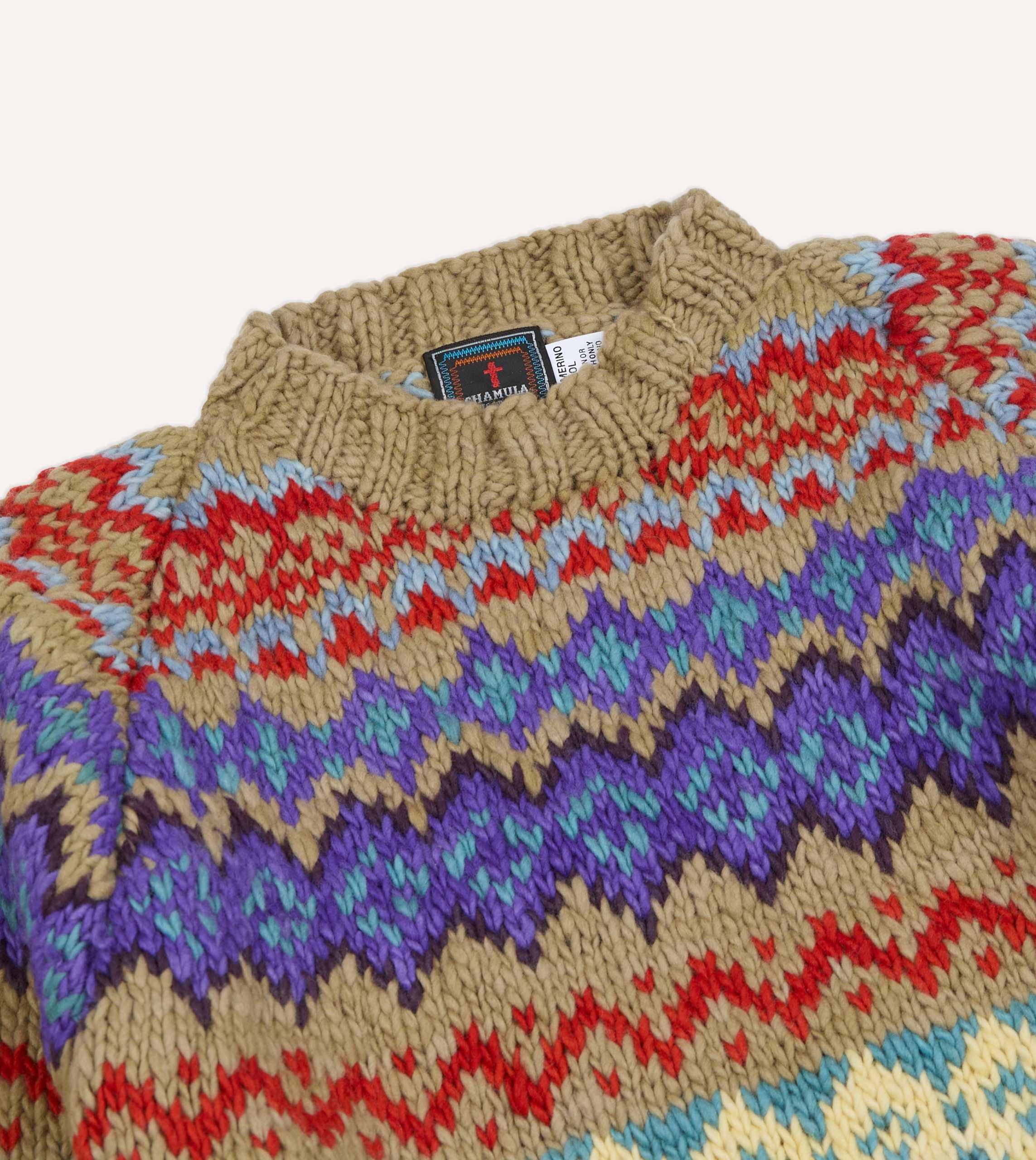 Chamula Green Fairisle Merino Jumper - Image 3