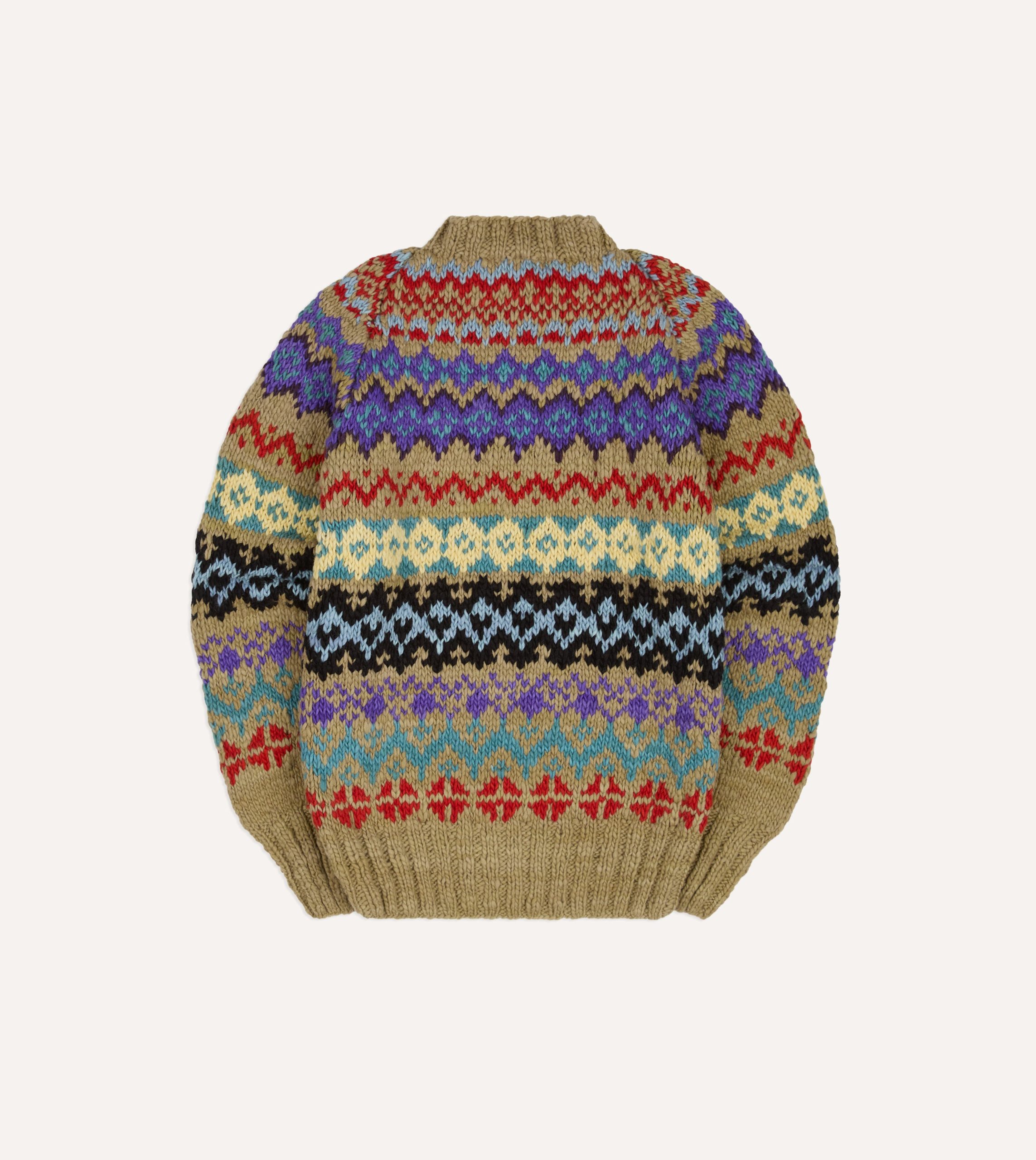 Chamula Green Fairisle Merino Jumper - Image 5