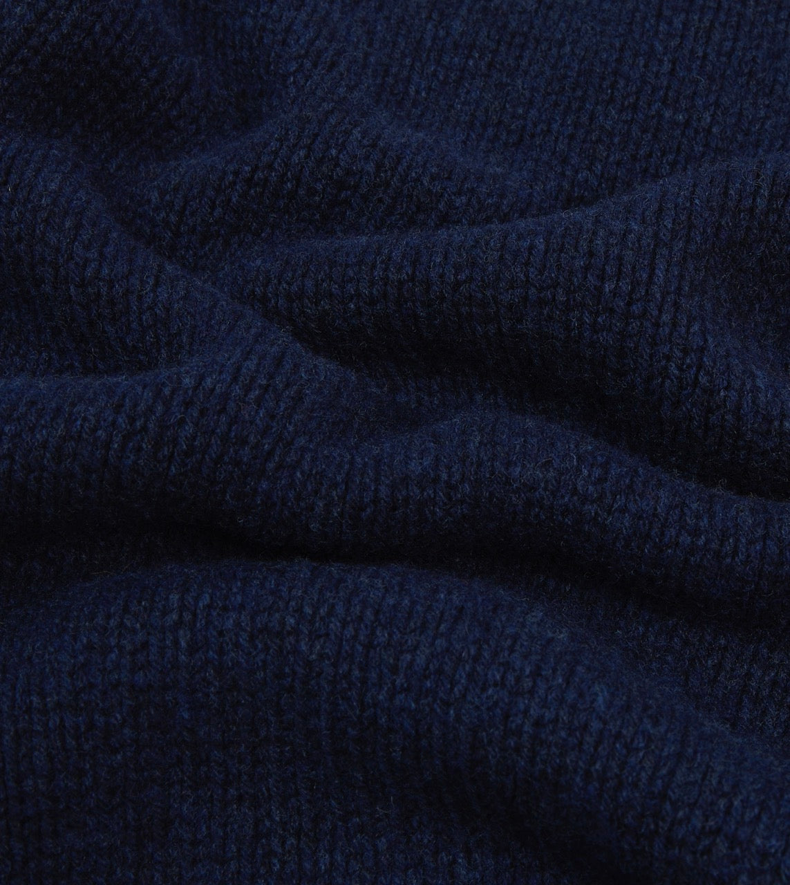 Navy Lambswool Submariner Roll Neck Jumper - Image 2