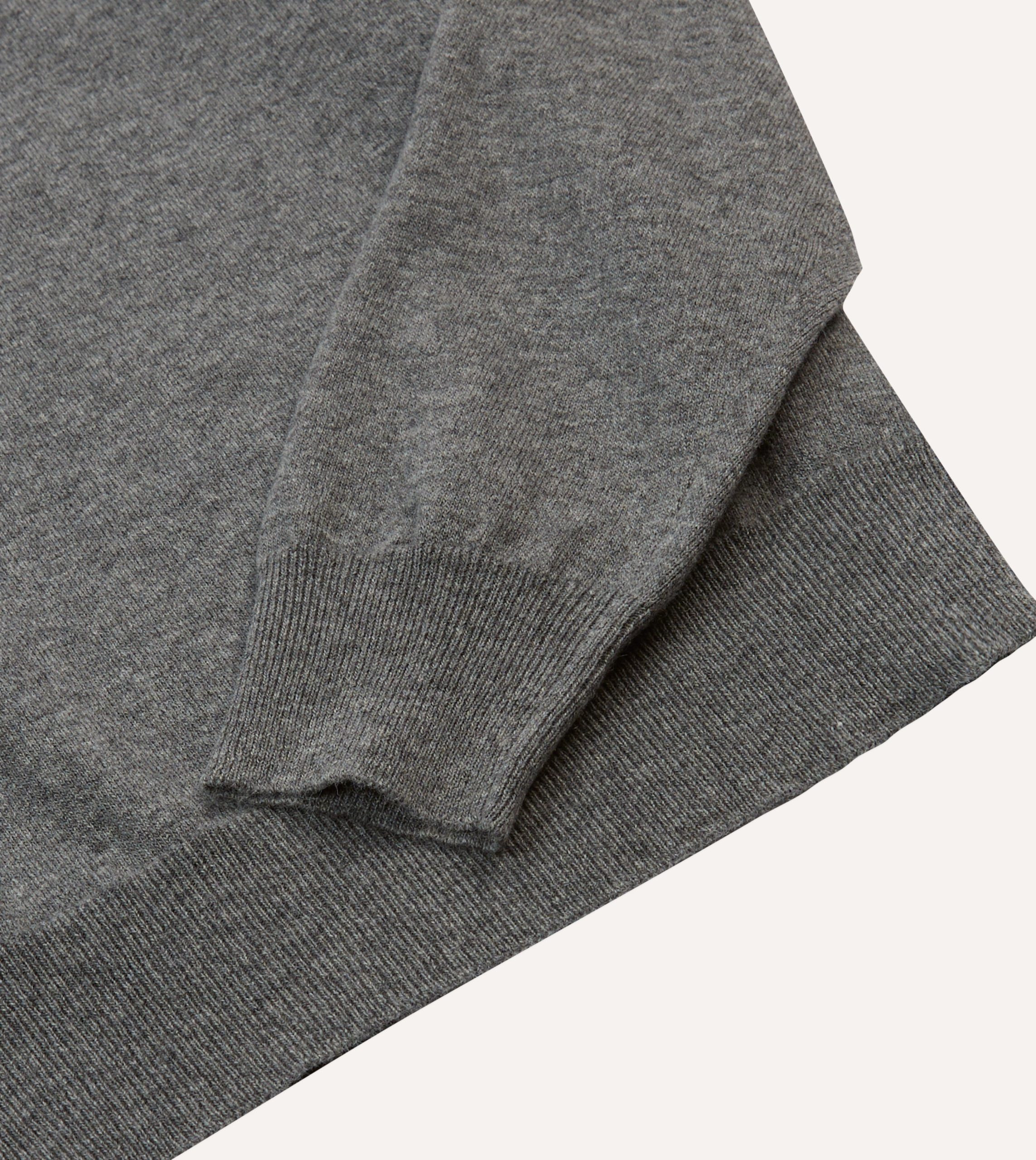 Grey Alpaca Wool Knitted Polo - Image 4