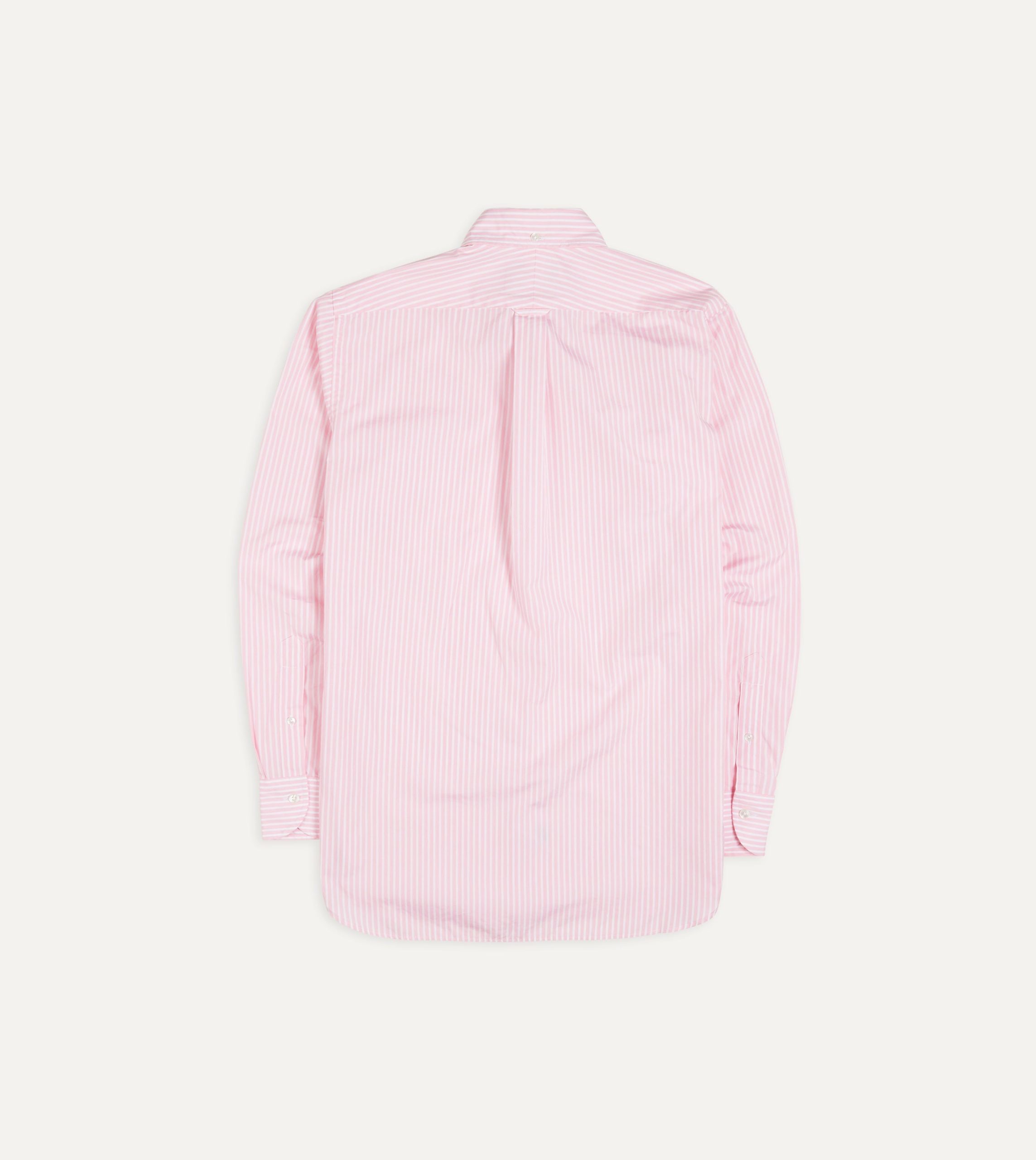 Pink Bengal Stripe Cotton Poplin Button-Down Shirt - Image 6