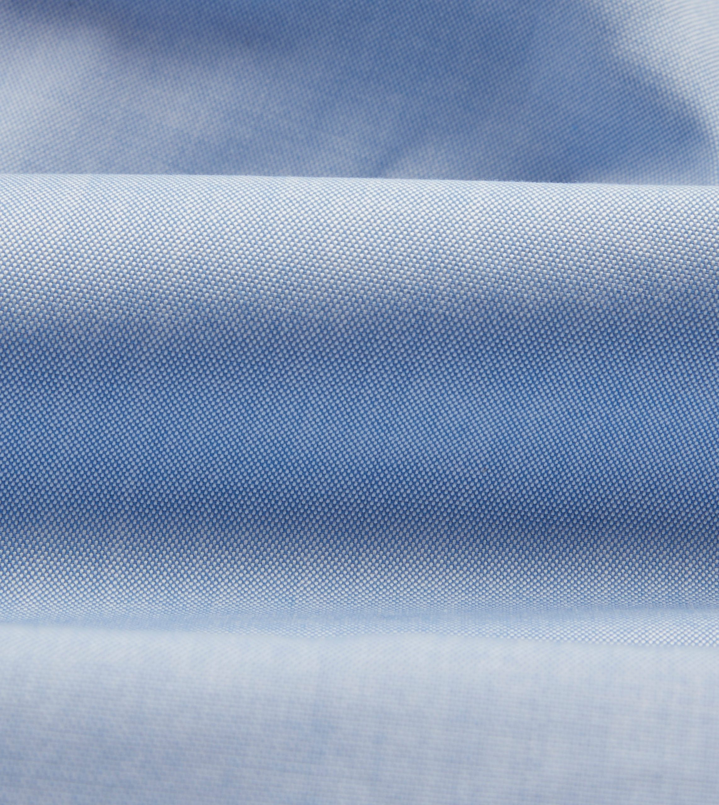 Blue Pinpoint Oxford Cotton Cloth Button-Down Shirt - Image 2