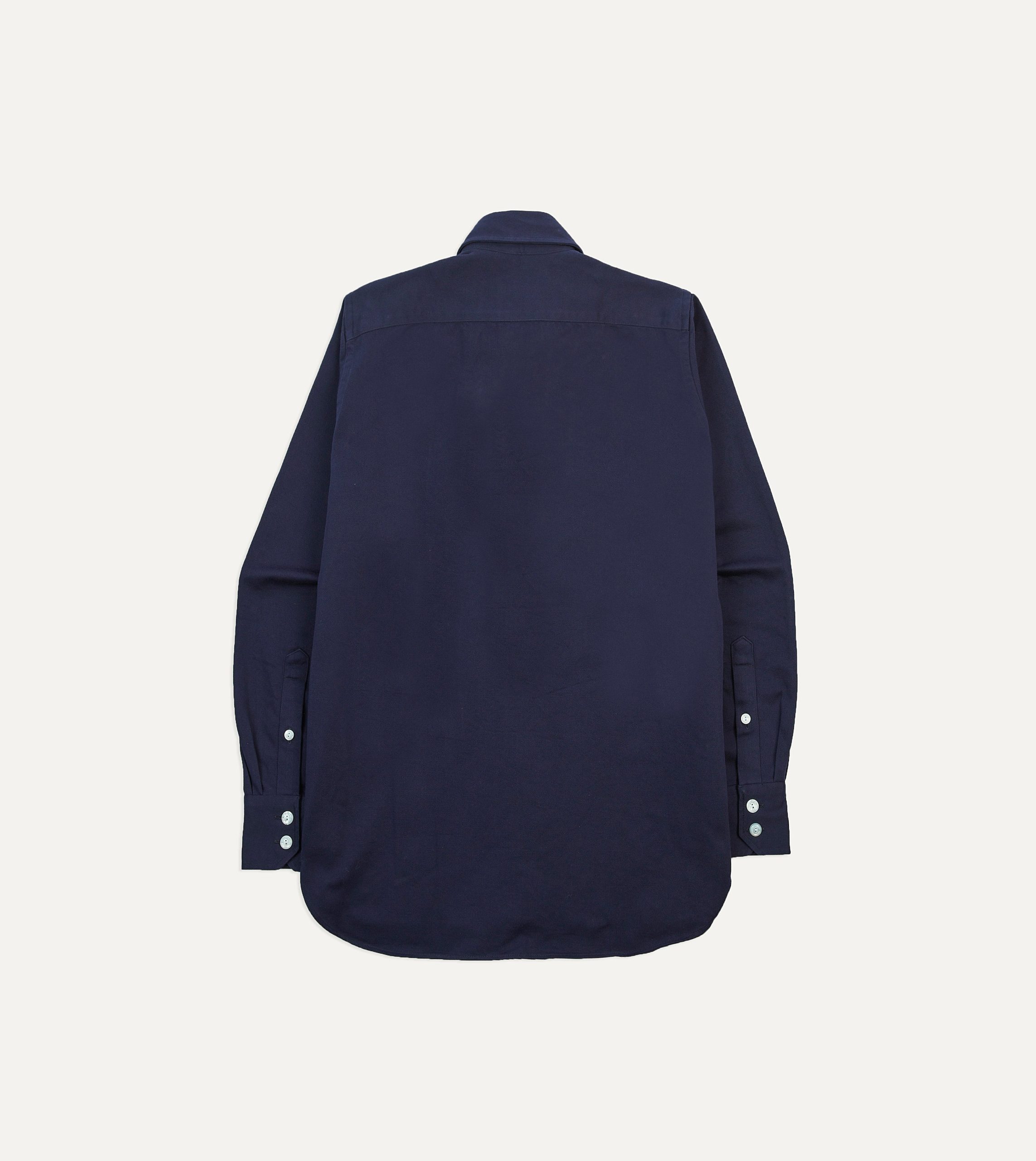 Navy Cotton Twill Two-Pocket Work Shirt - Image 6