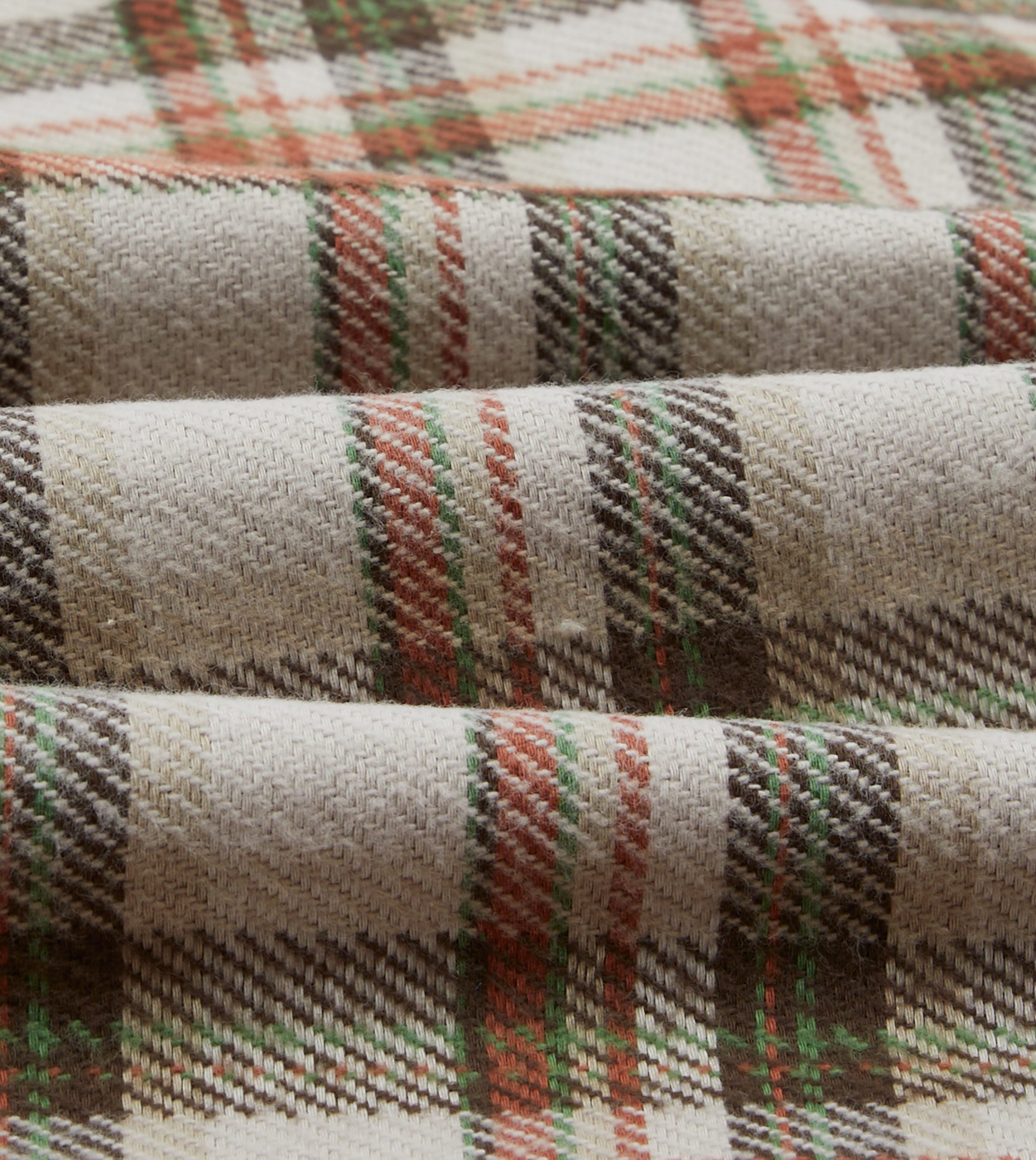 Ecru Check Cotton Two-Pocket Work Shirt - Image 2