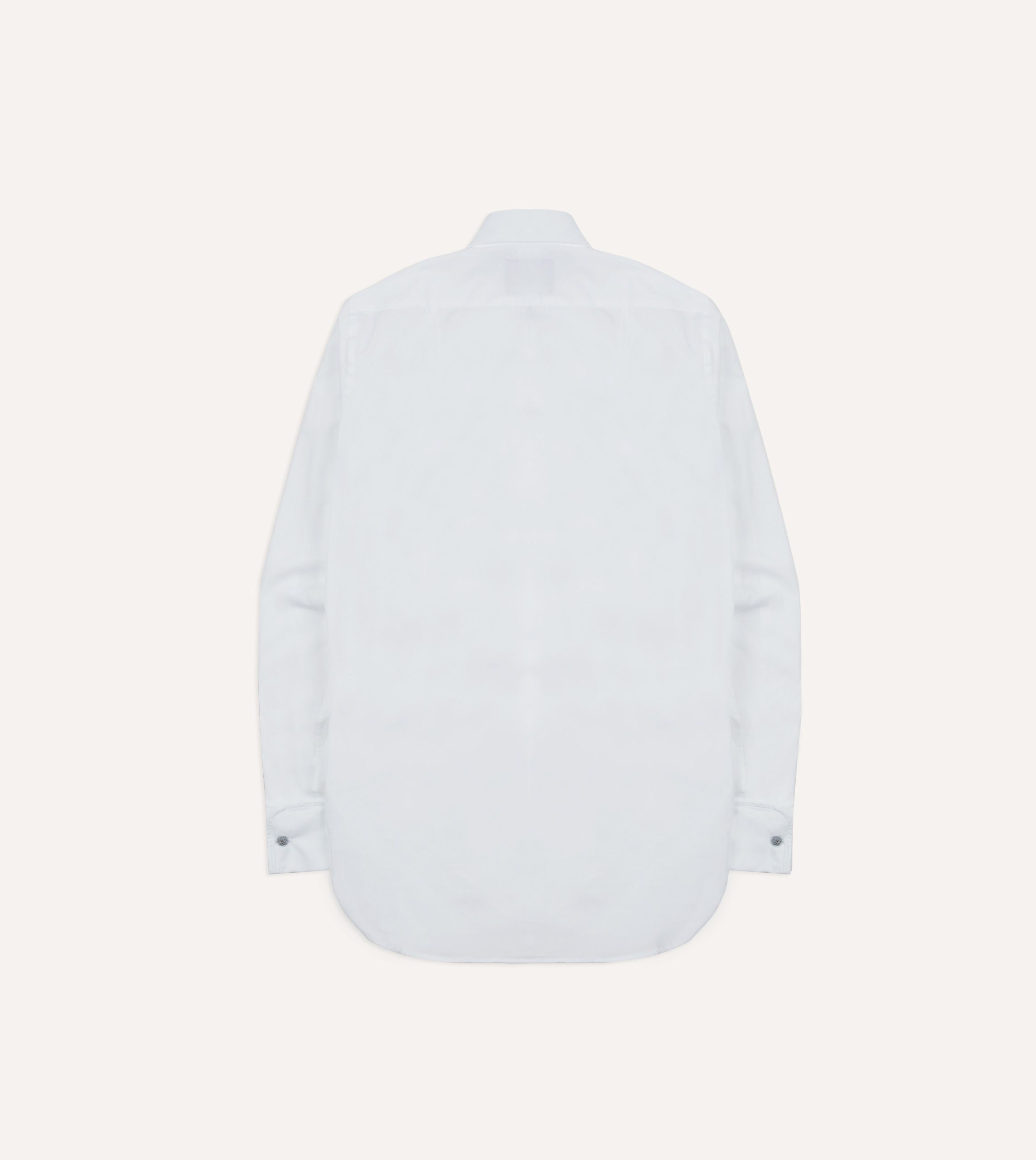 White Cotton Long Point Collar Dinner Shirt - Image 5