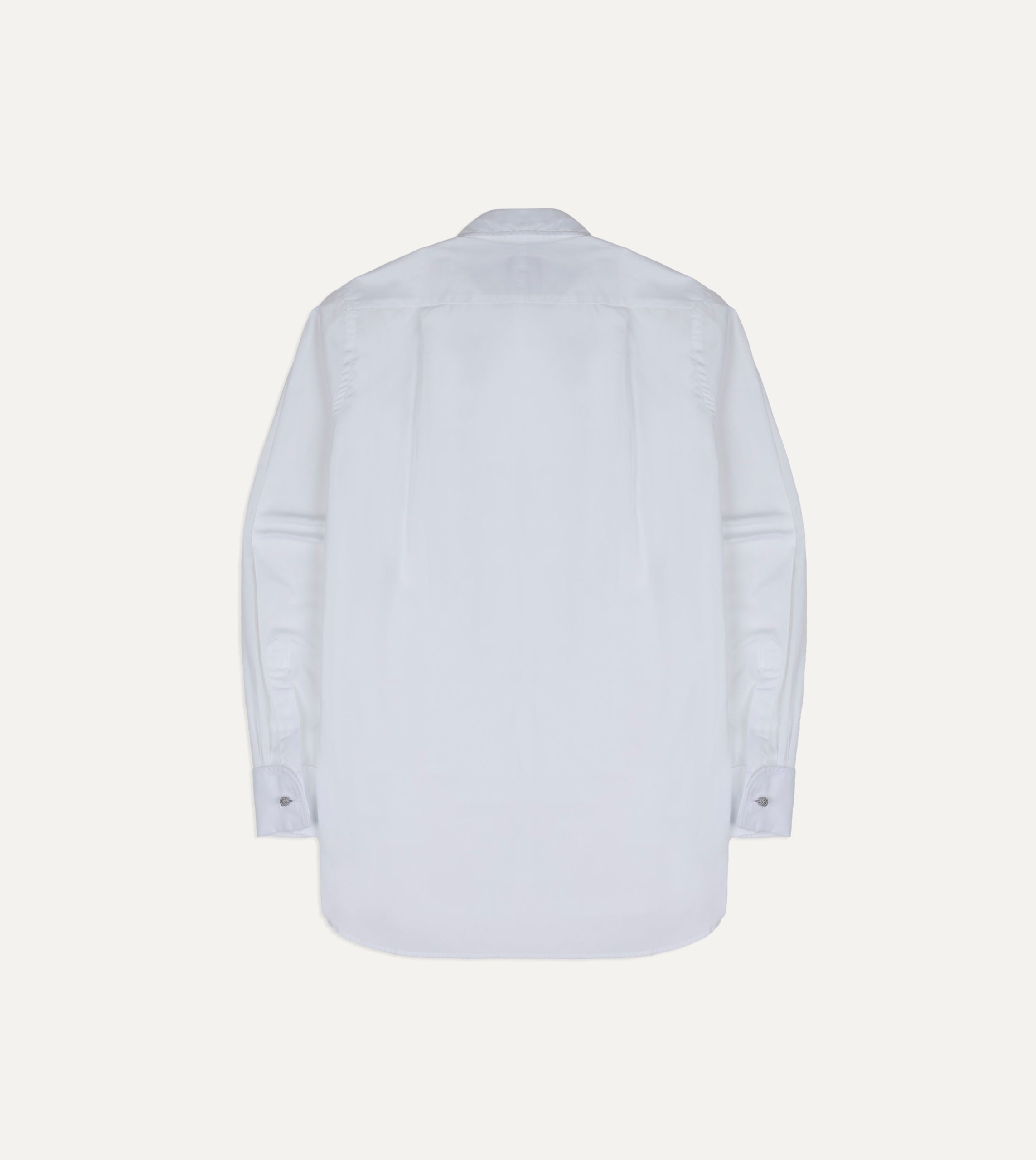 White Cotton Pleated Bib Front Dinner Shirt - Image 6