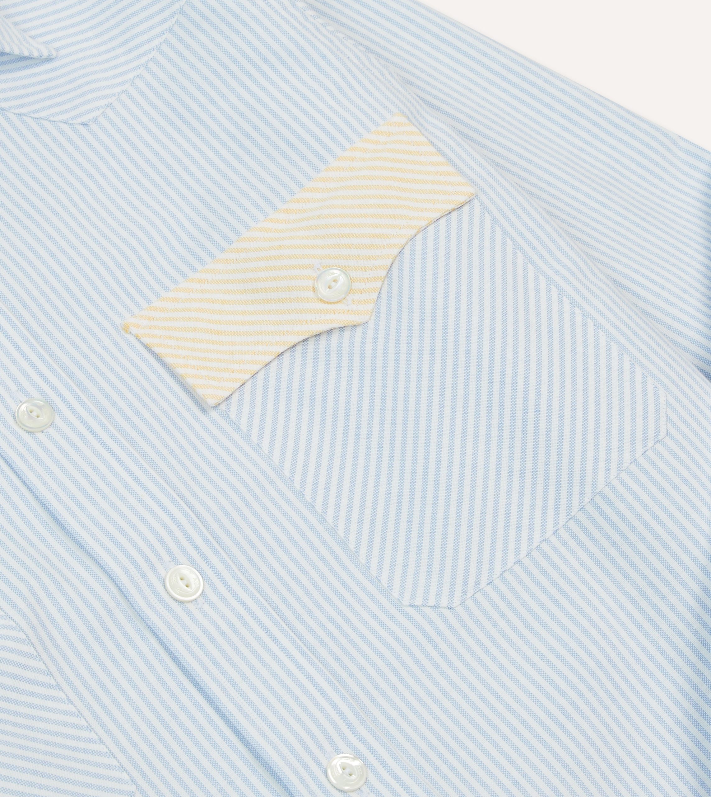 Multi Stripe Cotton Oxford Two-Pocket Western Fun Shirt - Image 4