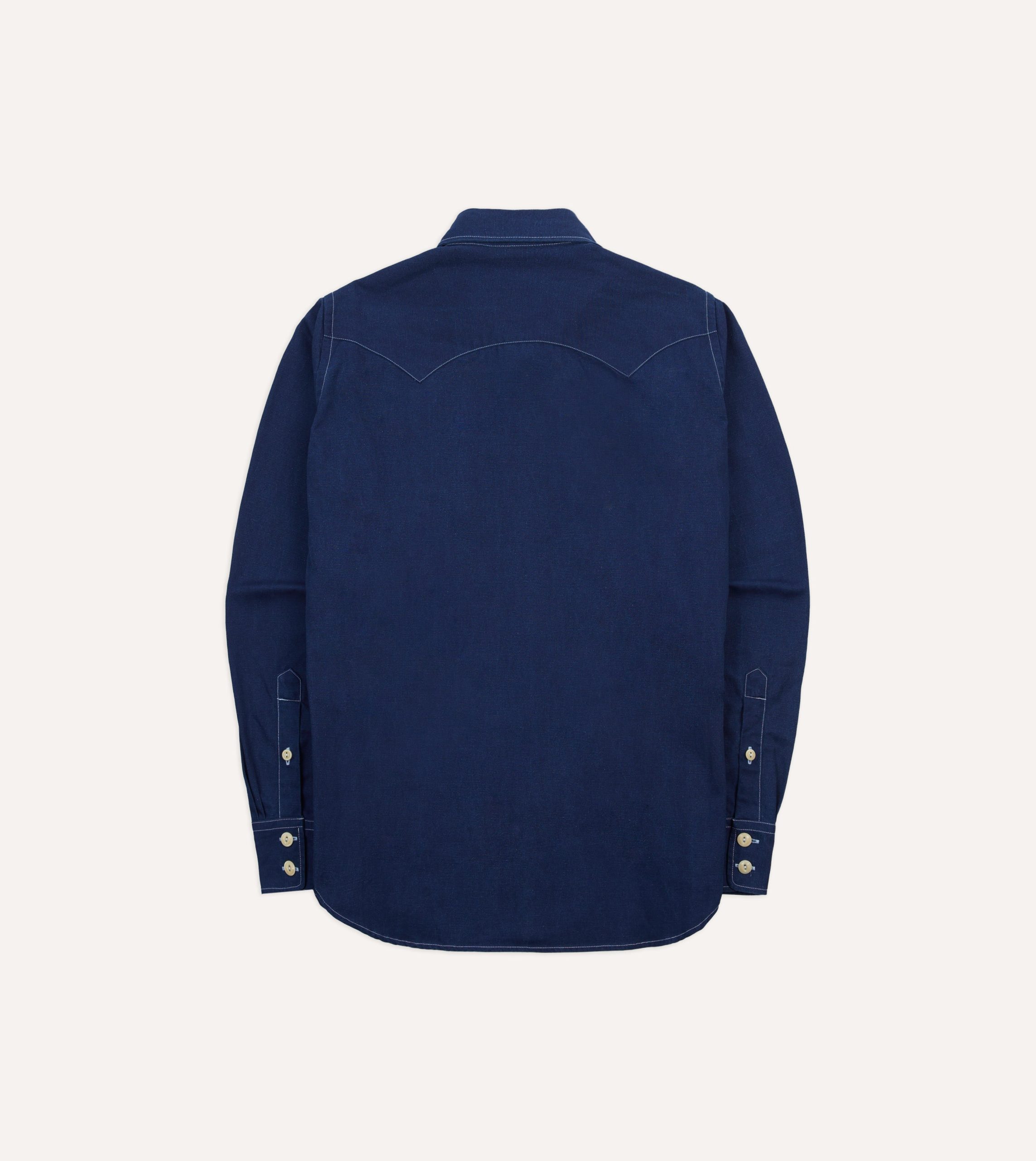 Indigo Canvas Two-Pocket Western Shirt - Image 6