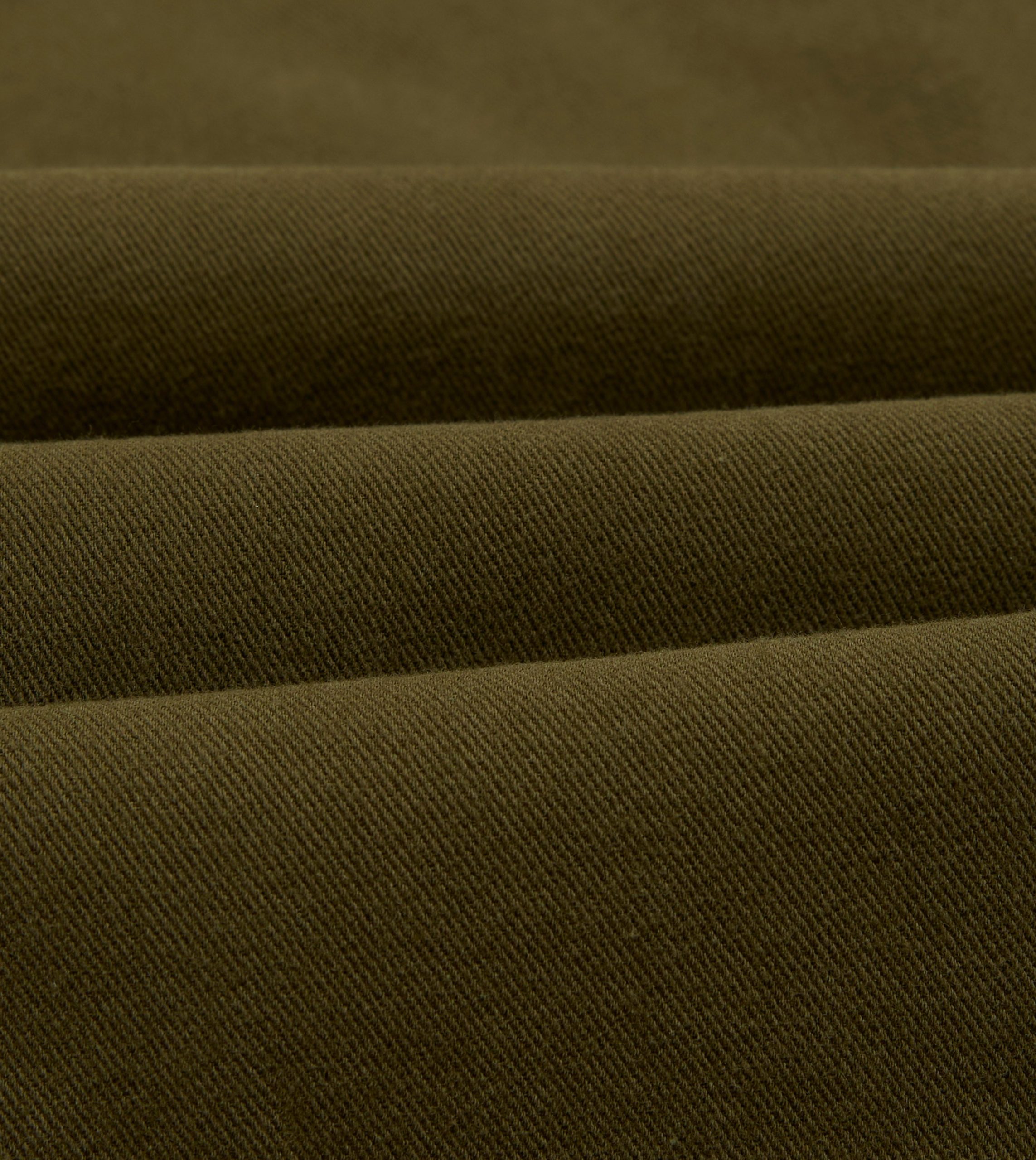 Khaki Cotton Mandarin Collar Popover Shirt - Image 2